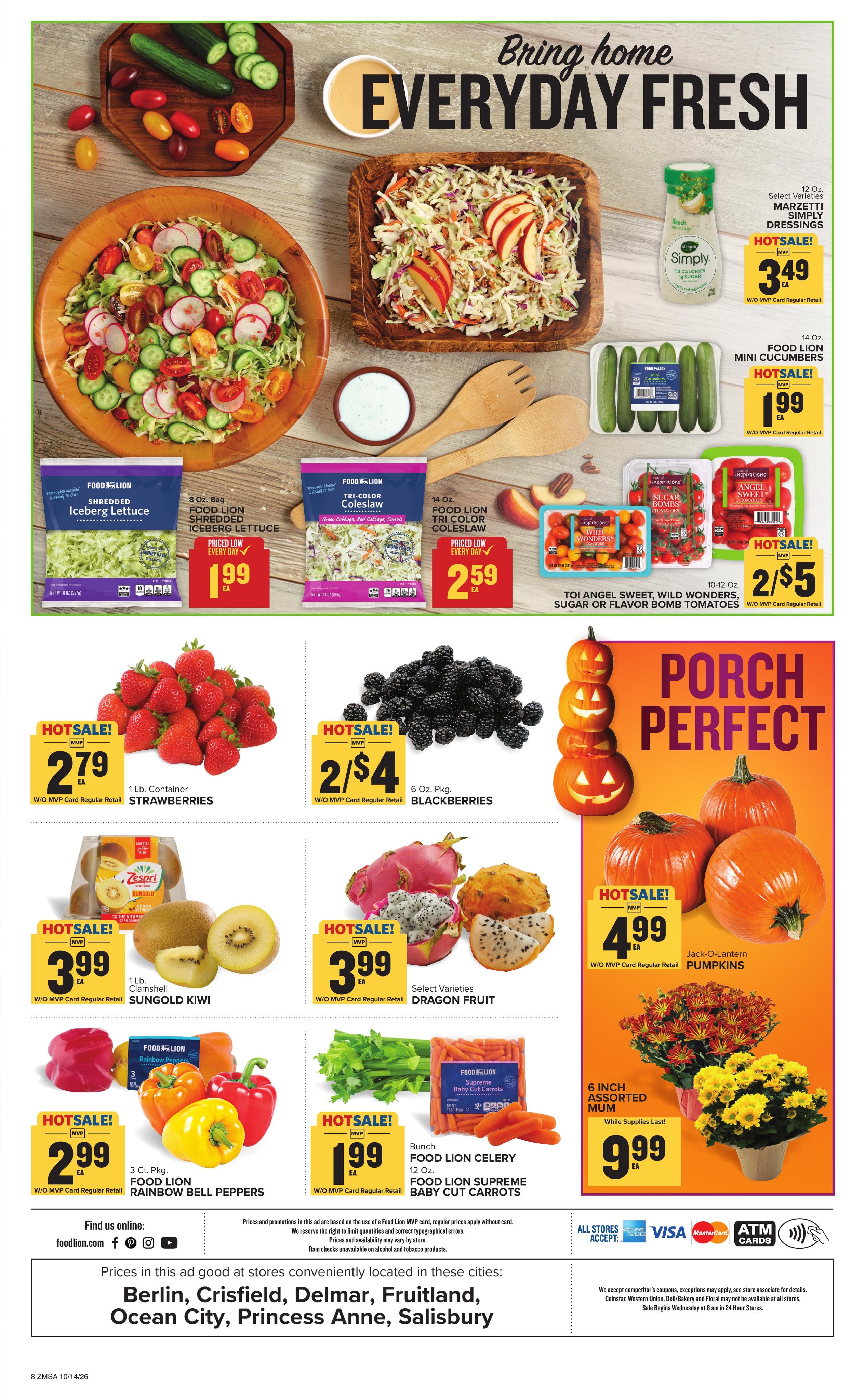 Food Lion (Salisbury Area, MD) Weekly Ad October 14 - 20, 2026