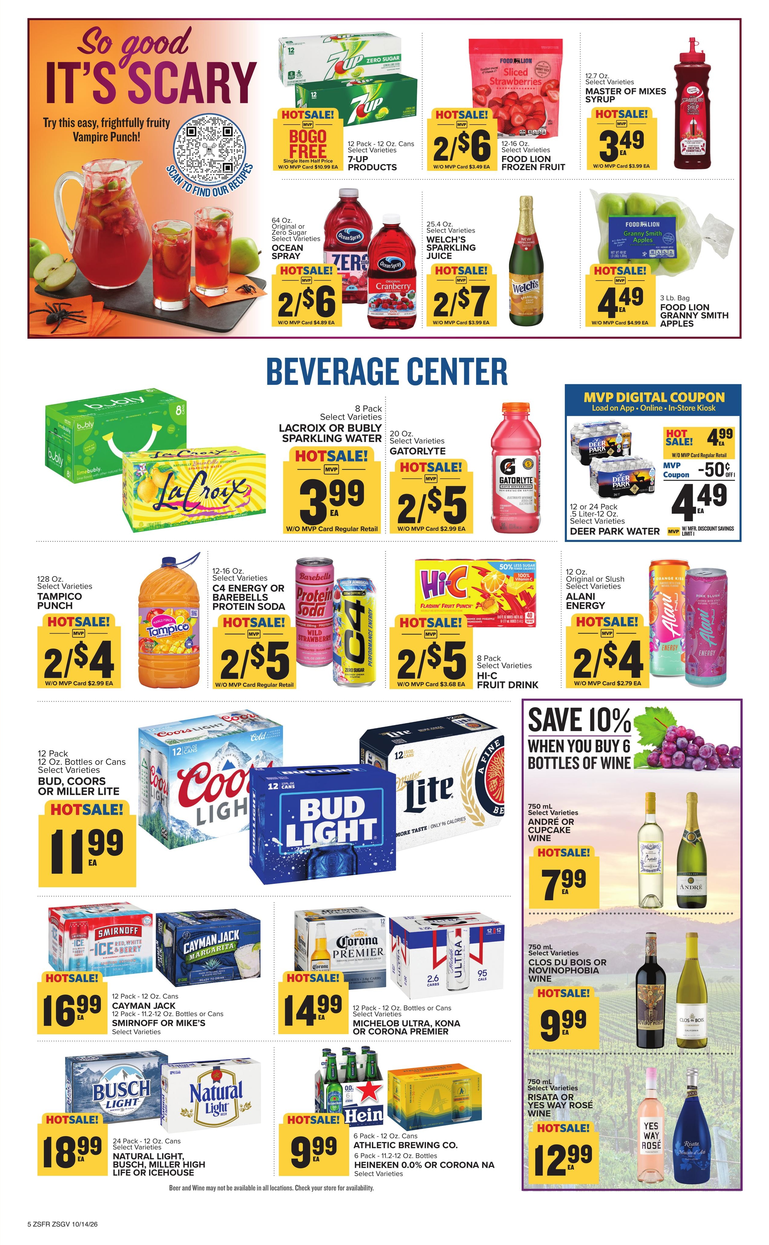 Food Lion (Simpsonville Area, SC) Weekly Ad October 14 - 20, 2026