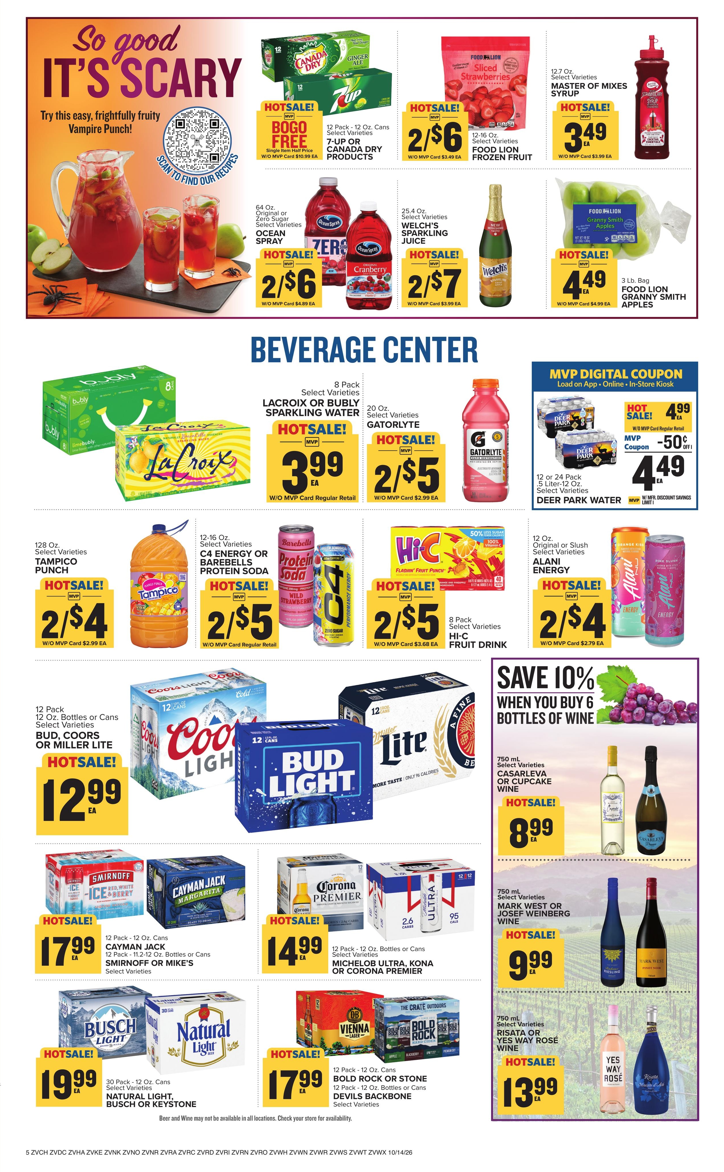 Food Lion (Winchester Area, VA) Weekly Ad October 14 - 20, 2026
