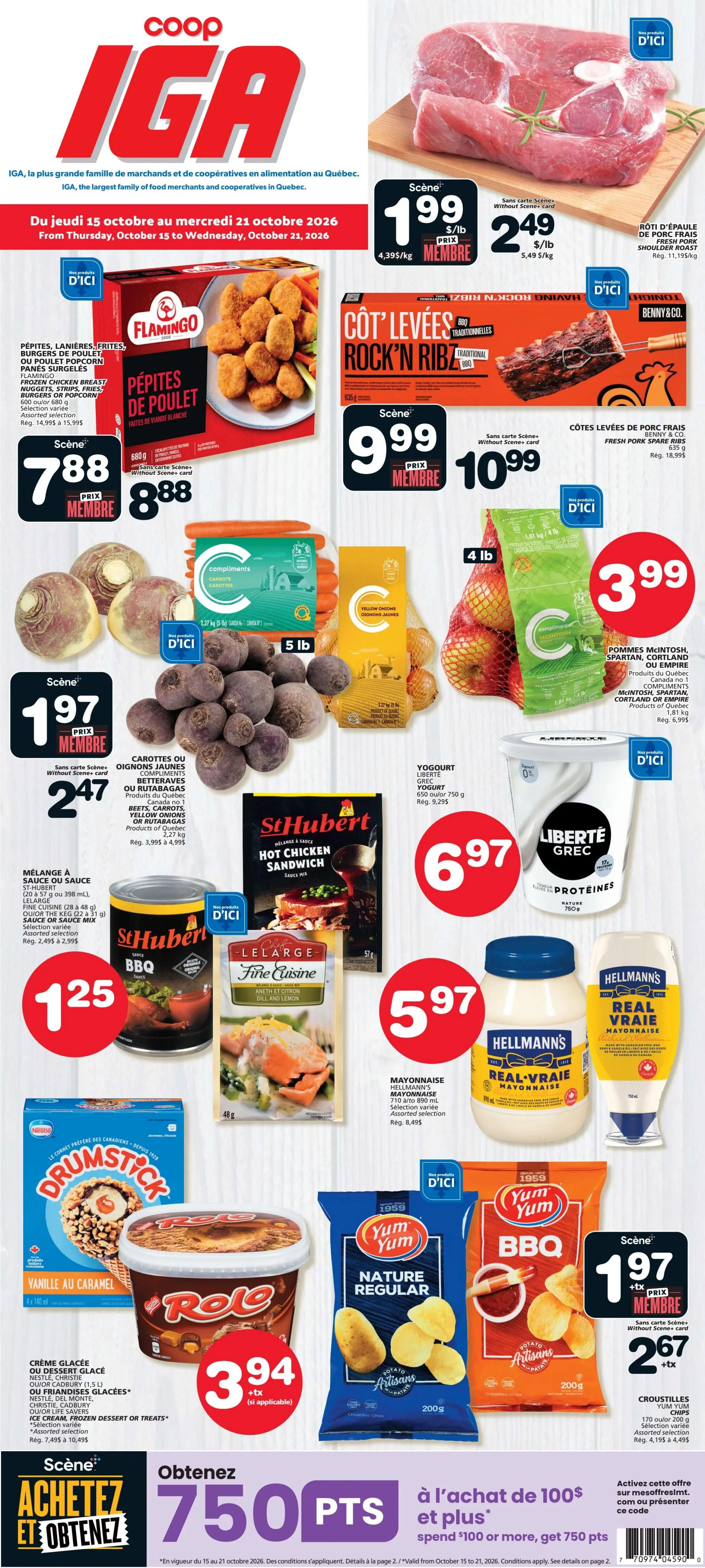 Coop IGA (QC) Flyer October 15 to 21