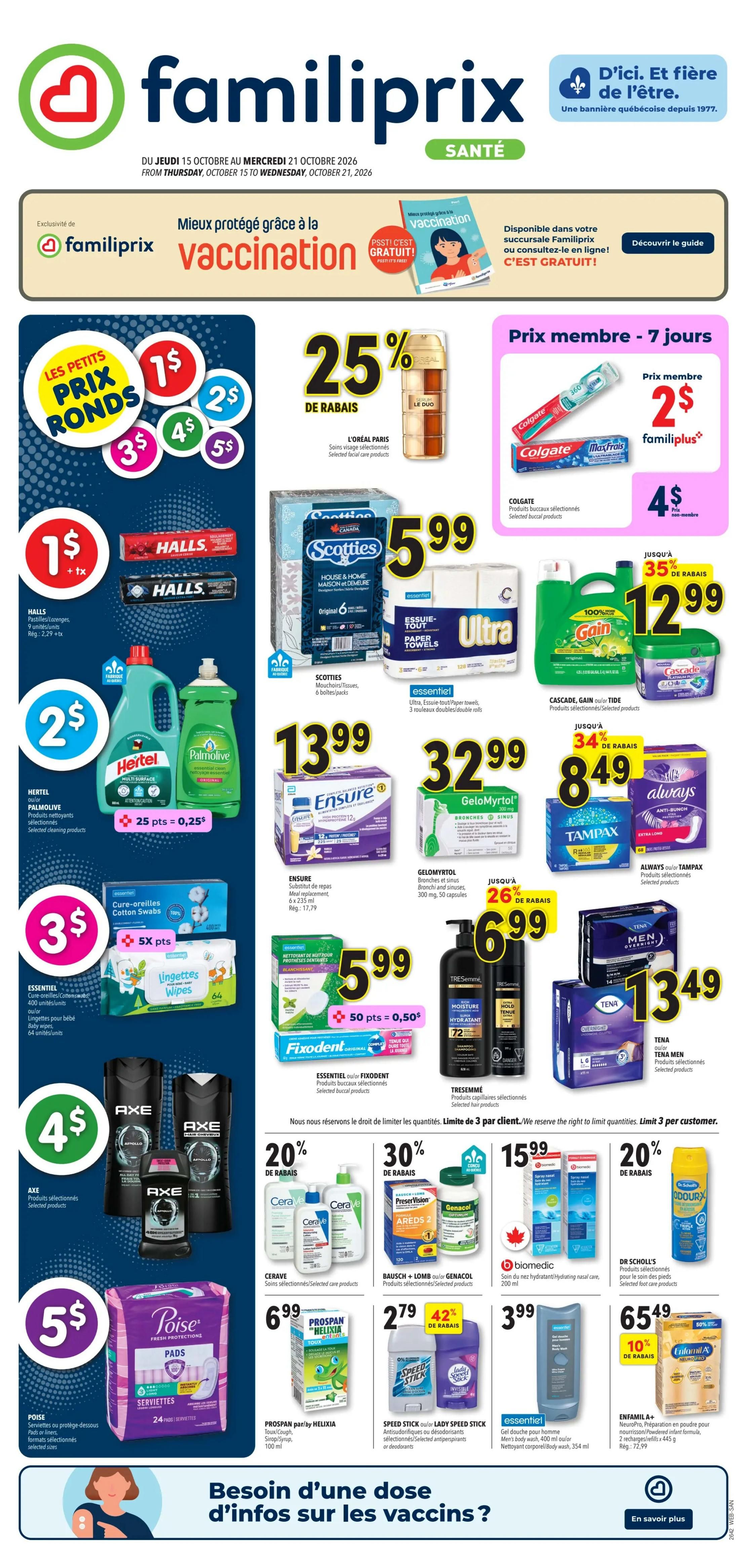 Familiprix Sante Flyer October 15 to 21