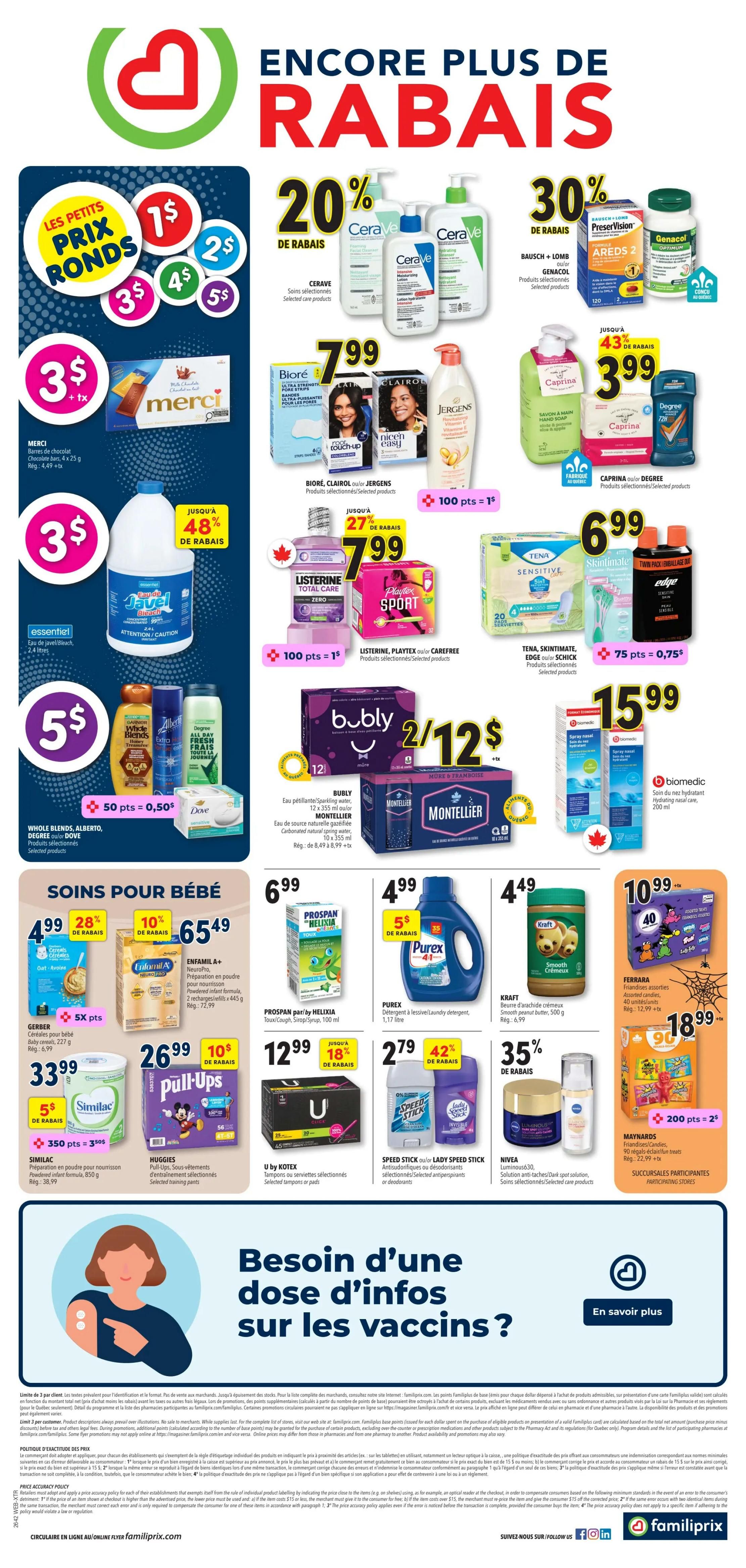 Familiprix Extra Flyer October 15 to 21