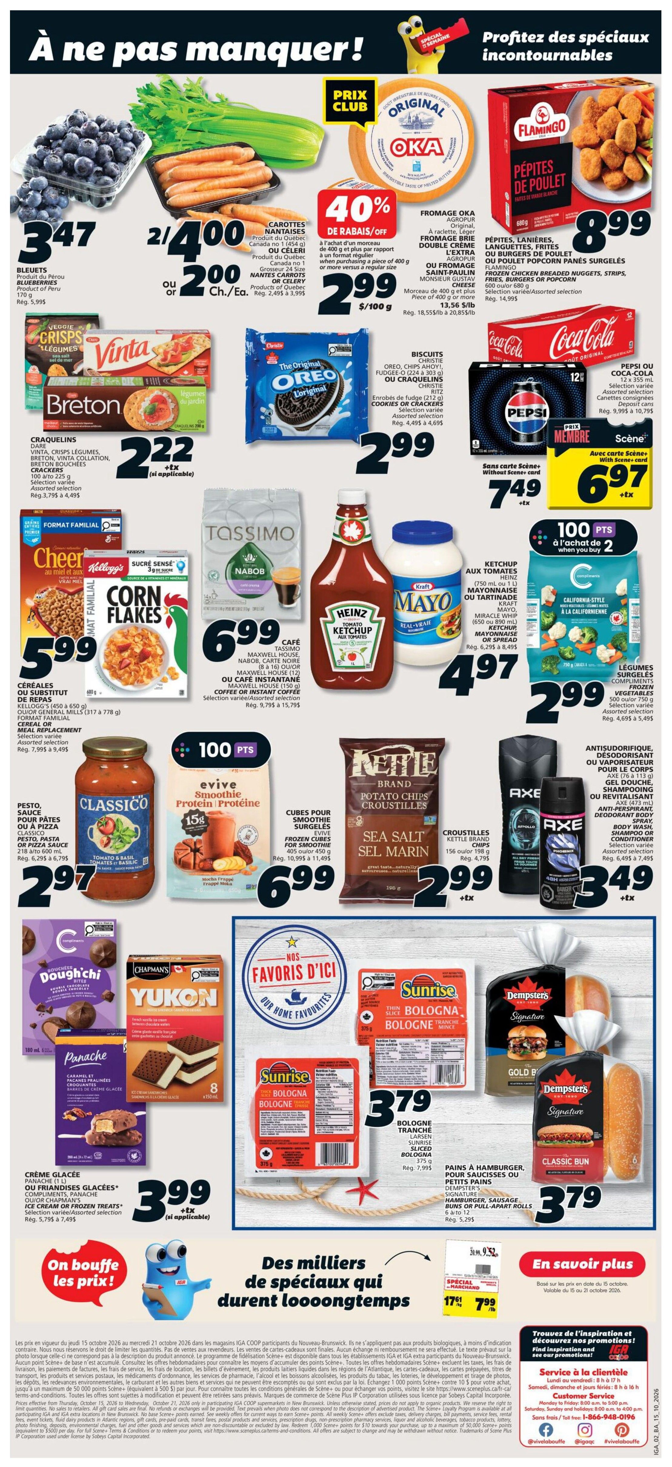IGA (NB) Flyer October 15 to 21