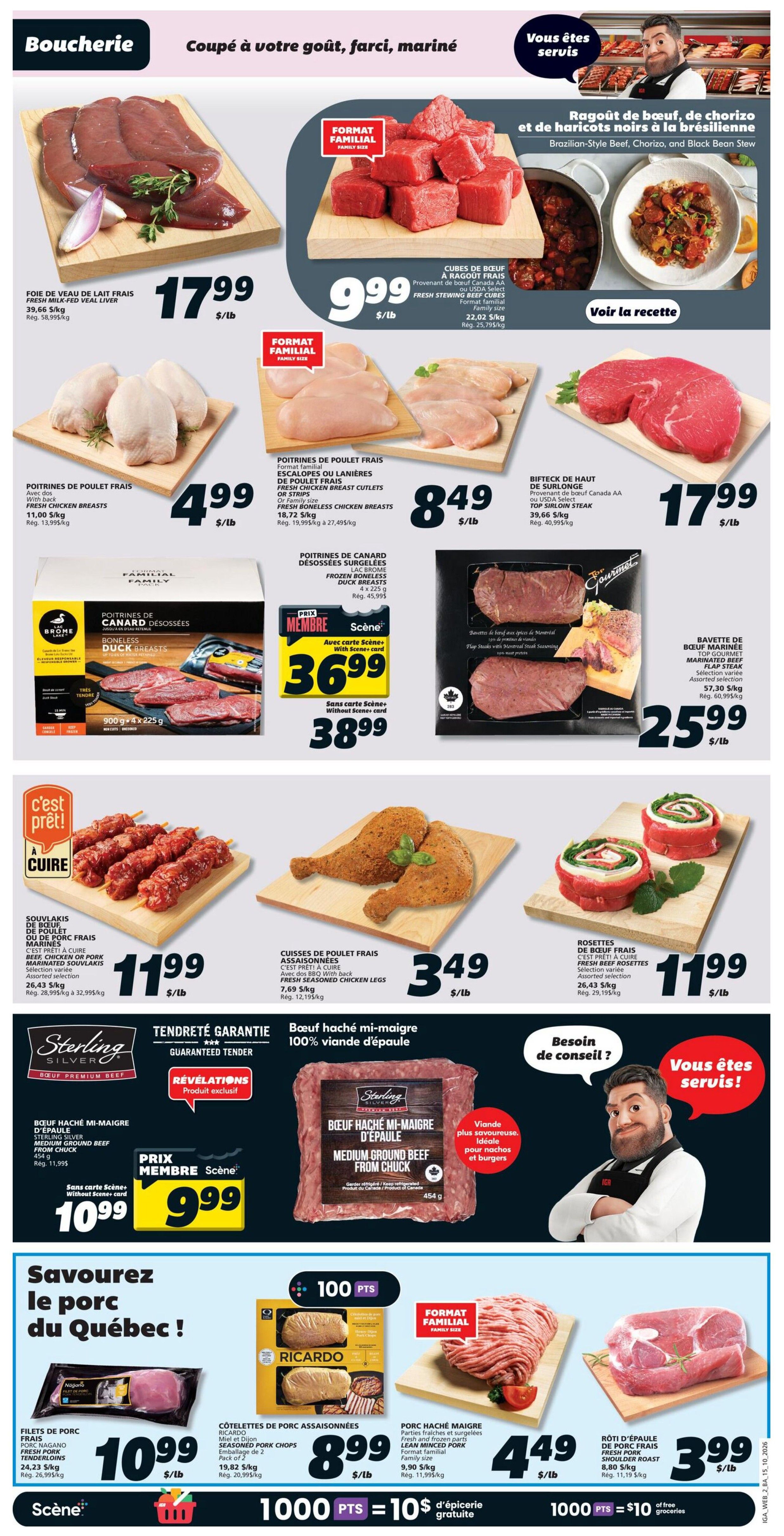 IGA (NB) Flyer October 15 to 21