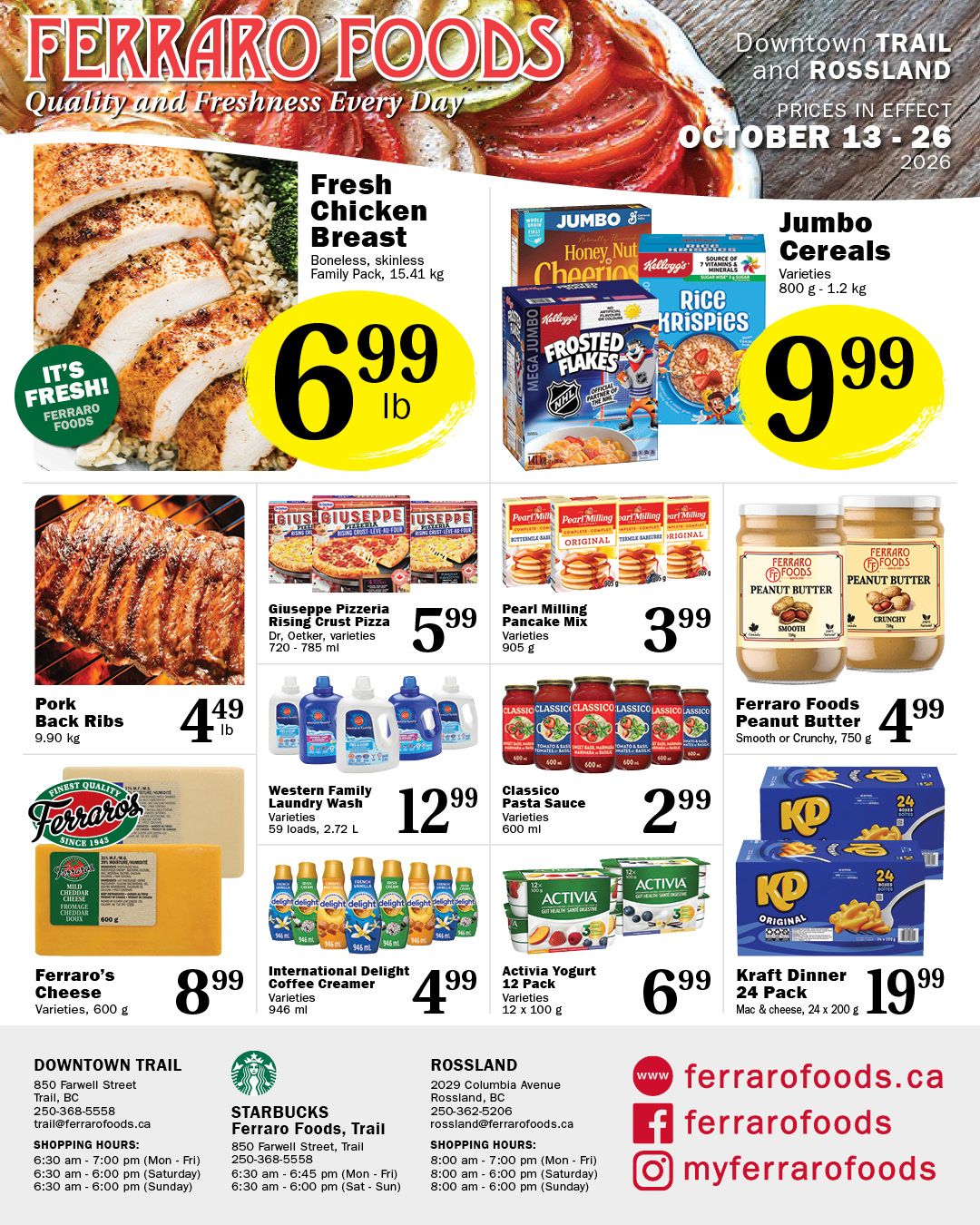 Ferraro Foods Bi-Weekly Flyer October 13 to 26