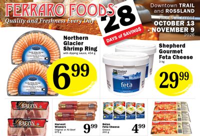 Ferraro Foods Monthly Flyer October 13 to November 9