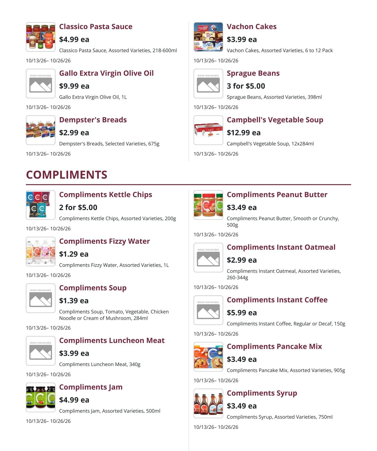 Kudrinko's Flyer October 13 to 26