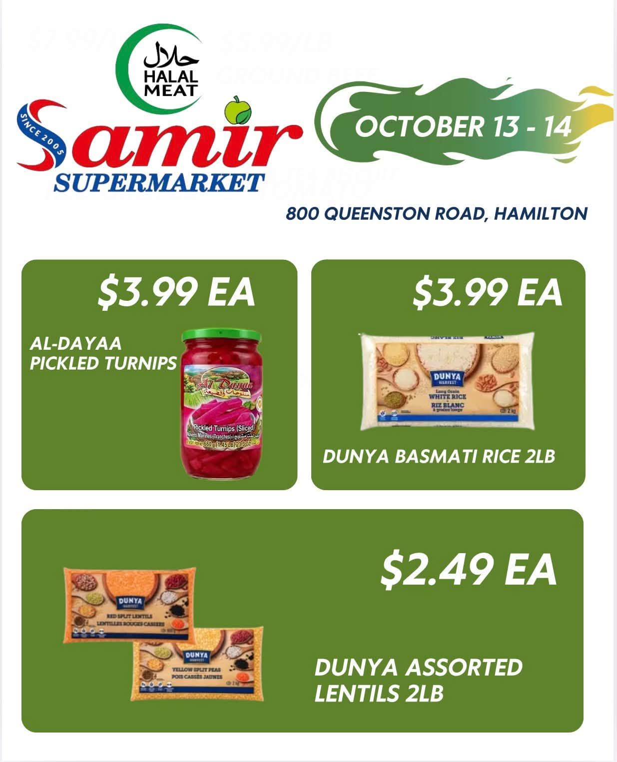 Samir Supermarket (Hamilton) Flyer October 13 and 14