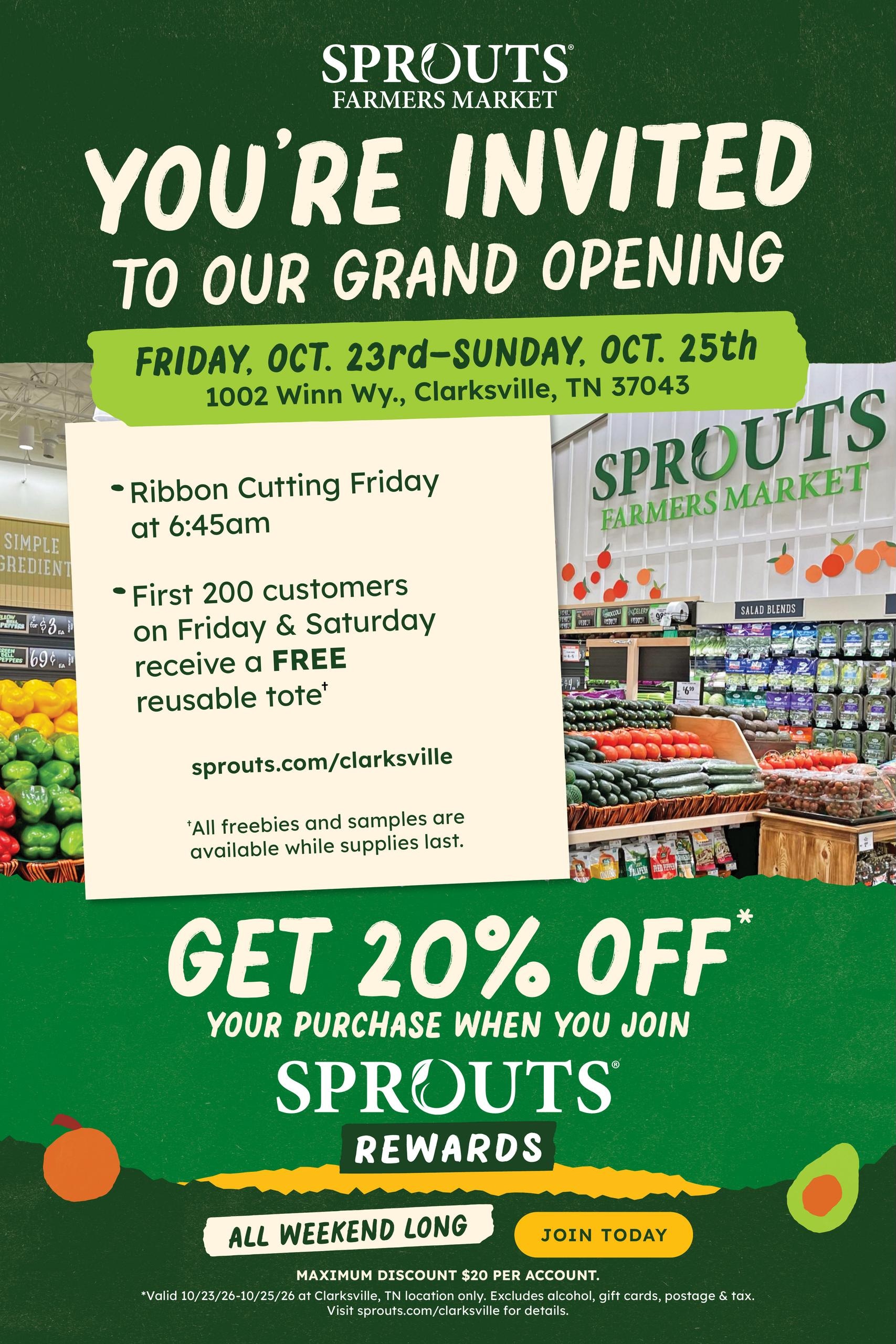 Sprouts Farmers Market (Clarksville Area, TN) Weekly Ad October 14 - 20, 2026