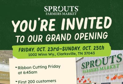 Sprouts Farmers Market (Clarksville Area, TN) Weekly Ad October 14 - 20, 2026