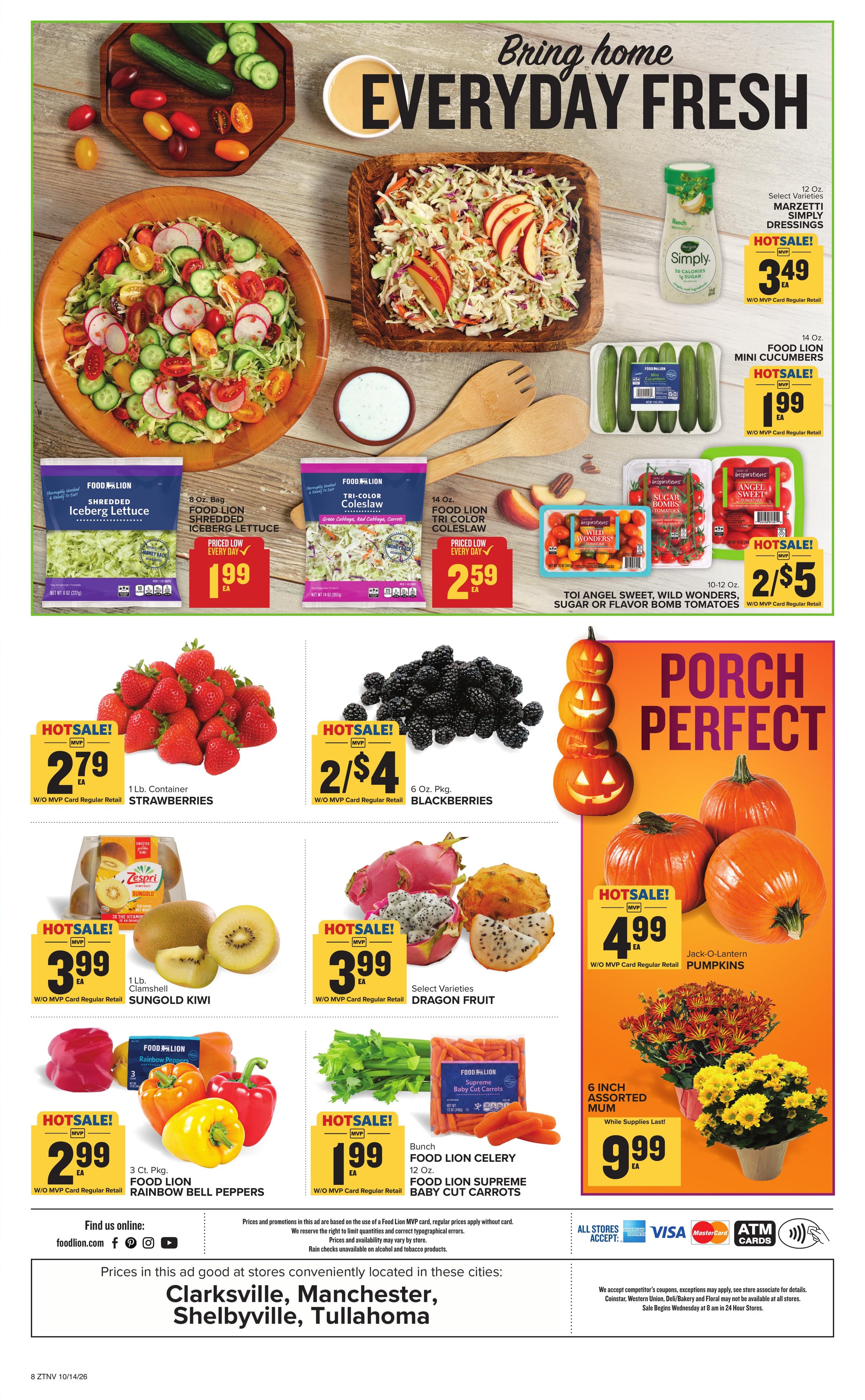 Food Lion (Clarksville Area, TN) Weekly Ad October 14 - 20, 2026