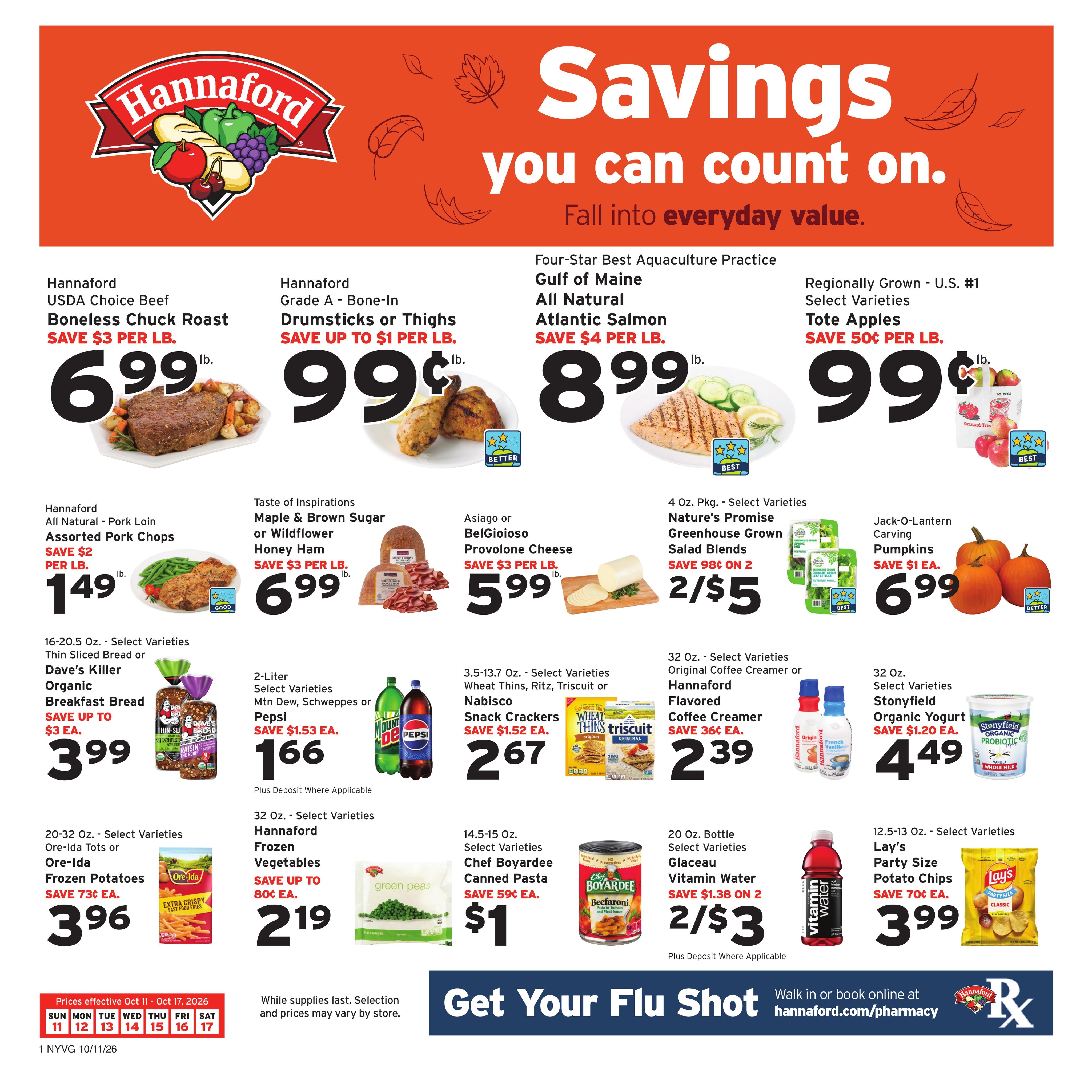Hannaford (Highland Area, NY) Week 42 Flyer for Flipp Weekly Ad October 11 - 17, 2026
