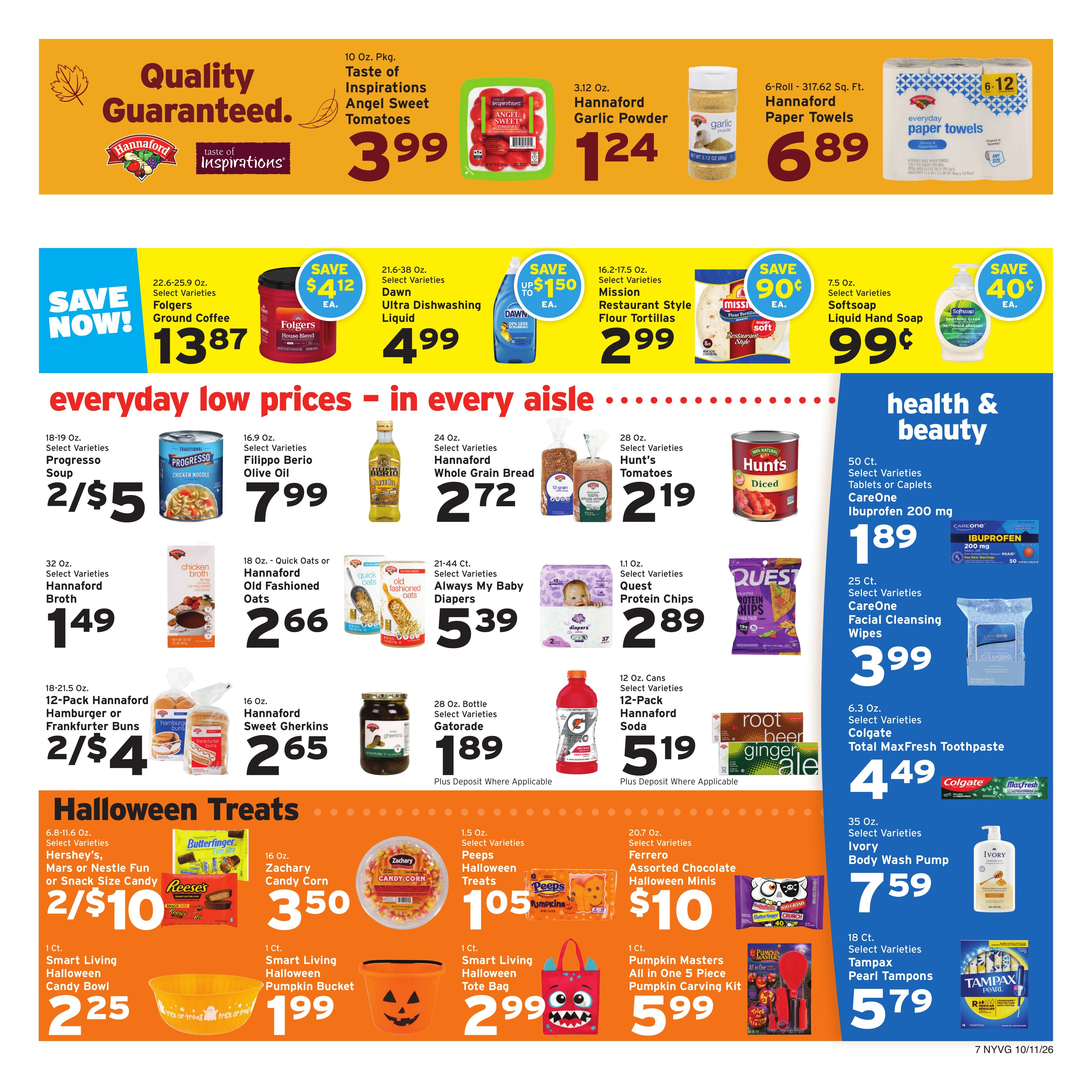 Hannaford (Highland Area, NY) Week 42 Flyer for Flipp Weekly Ad October 11 - 17, 2026