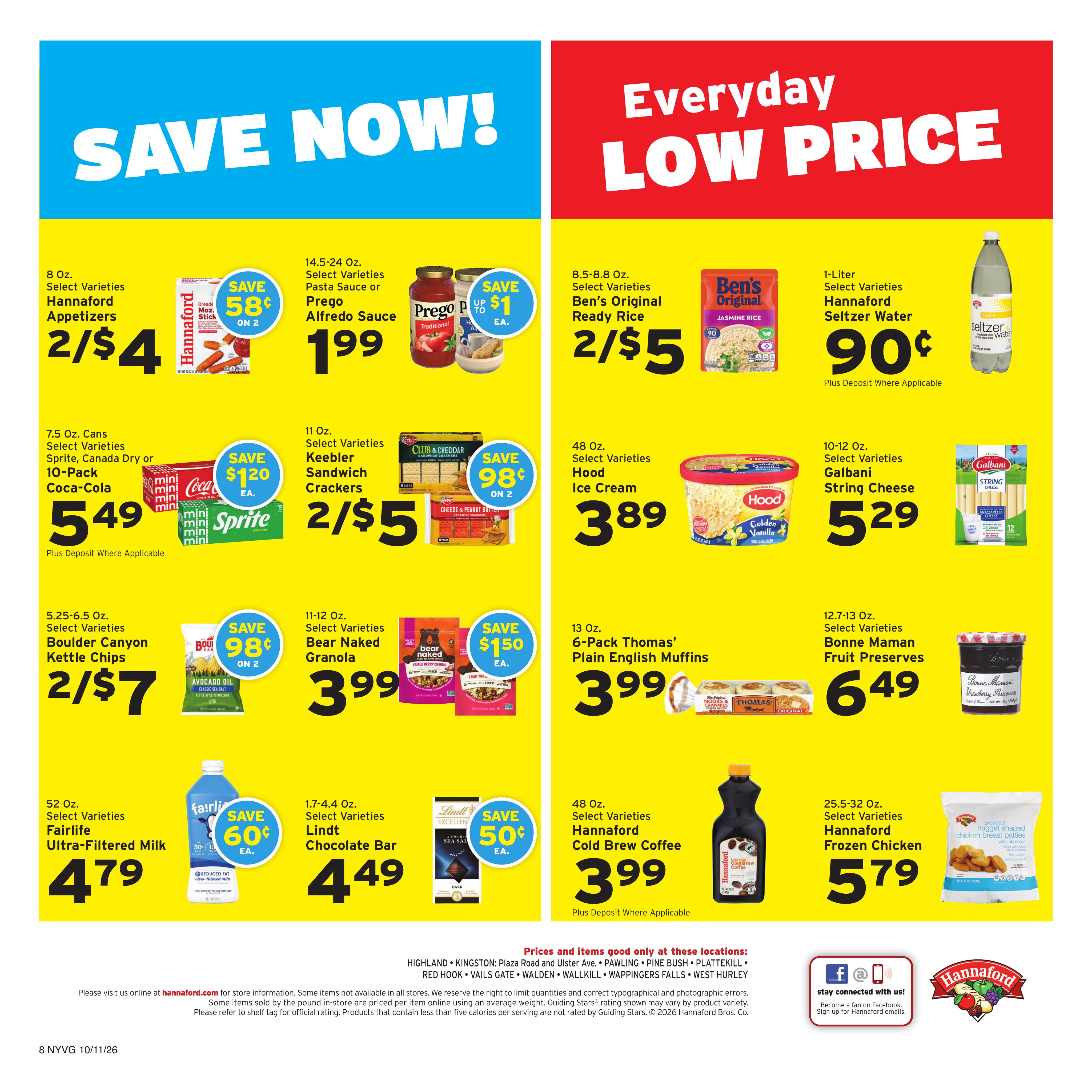 Hannaford (Highland Area, NY) Week 42 Flyer for Flipp Weekly Ad October 11 - 17, 2026