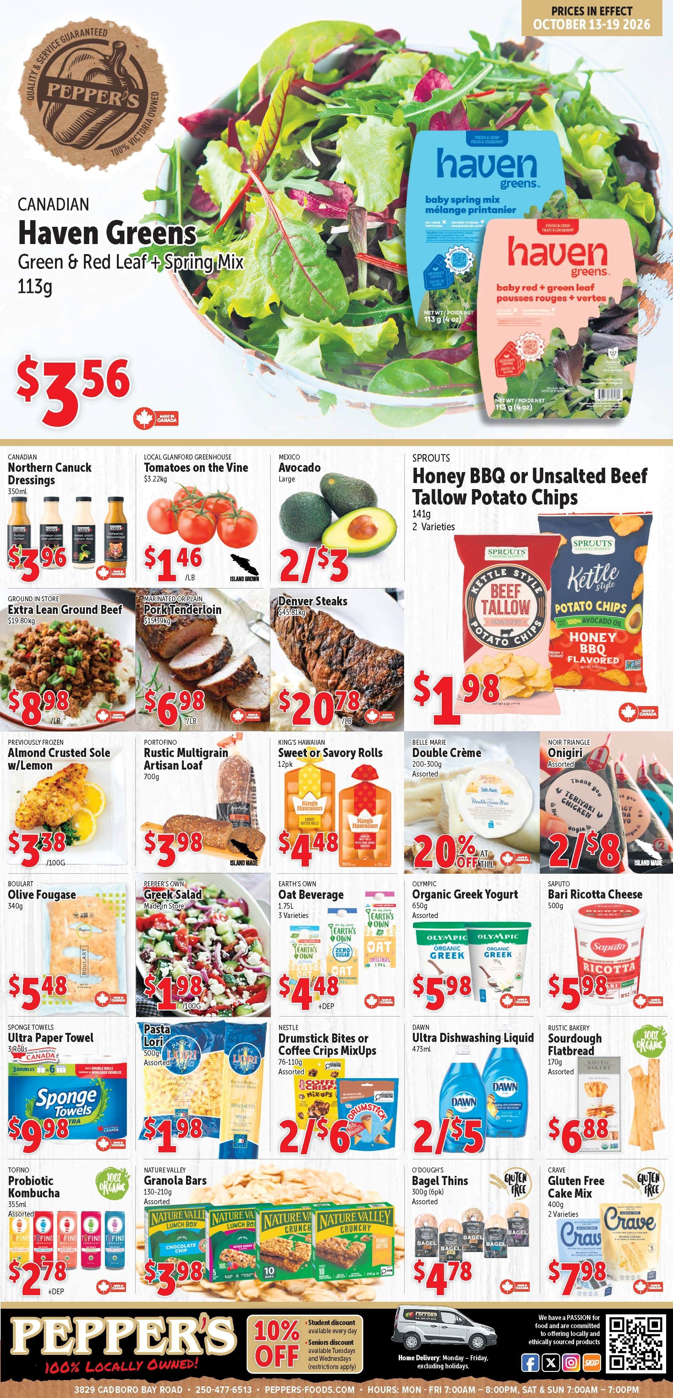 Pepper's Foods Flyer October 13 to 19