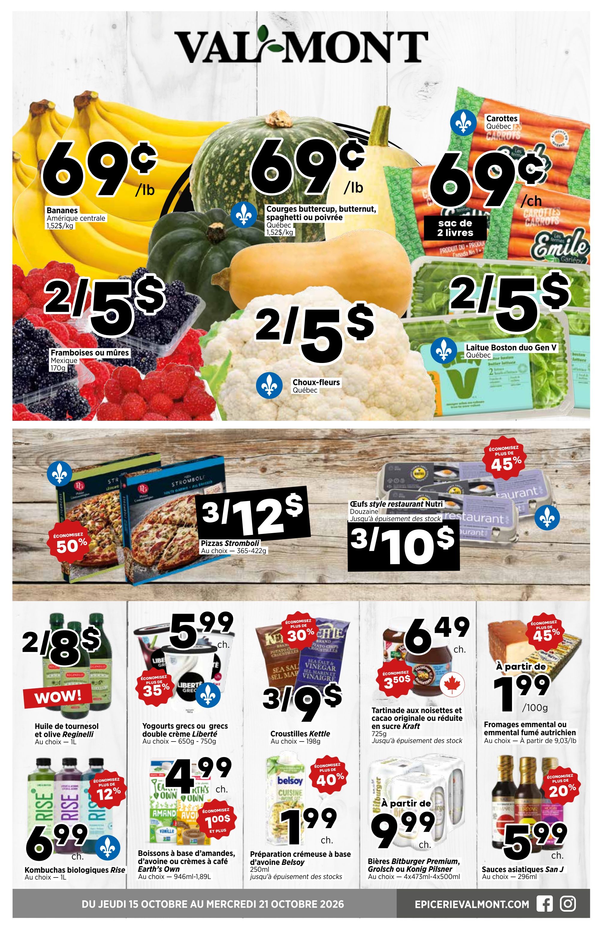 Val-Mont Flyer October 15 to 21