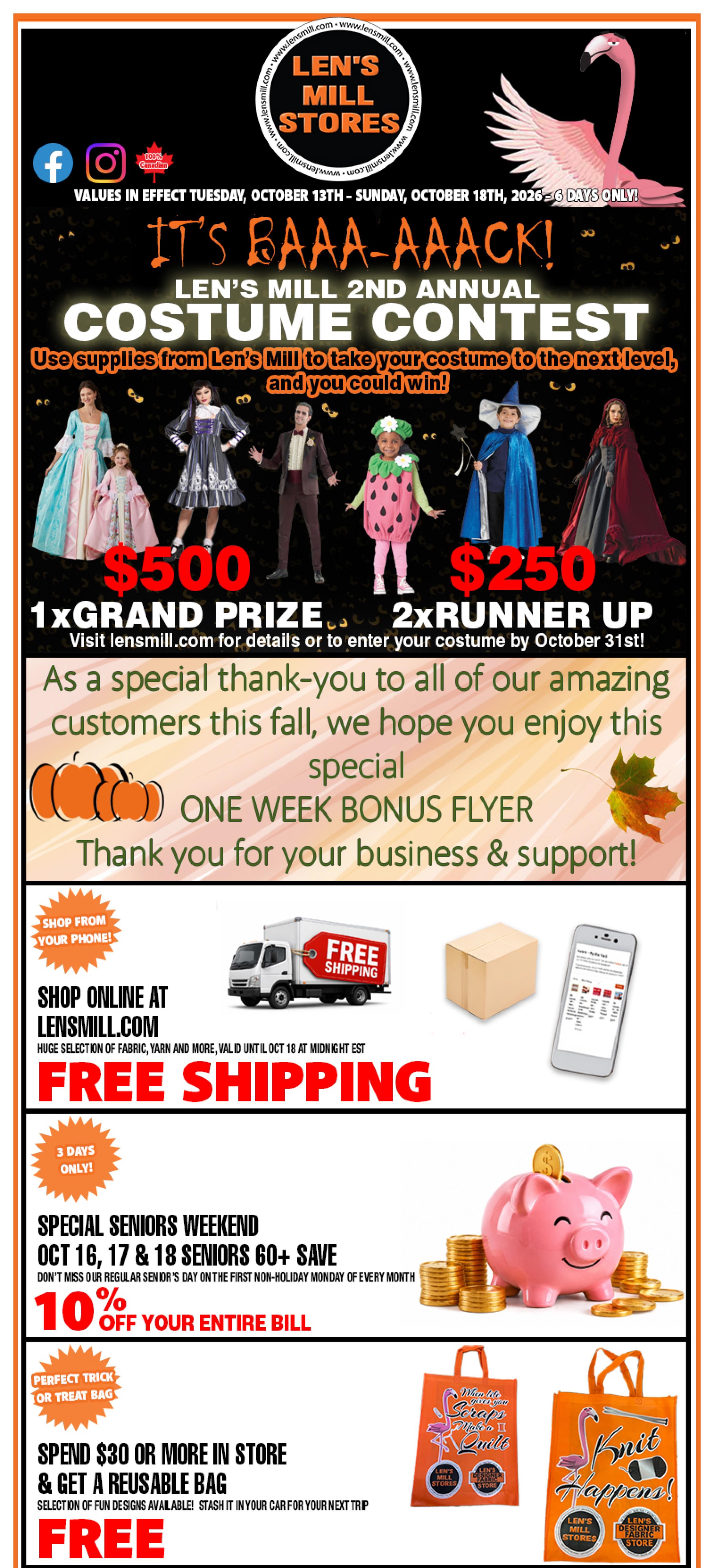 Len's Mill Stores Flyer October 13 to 18