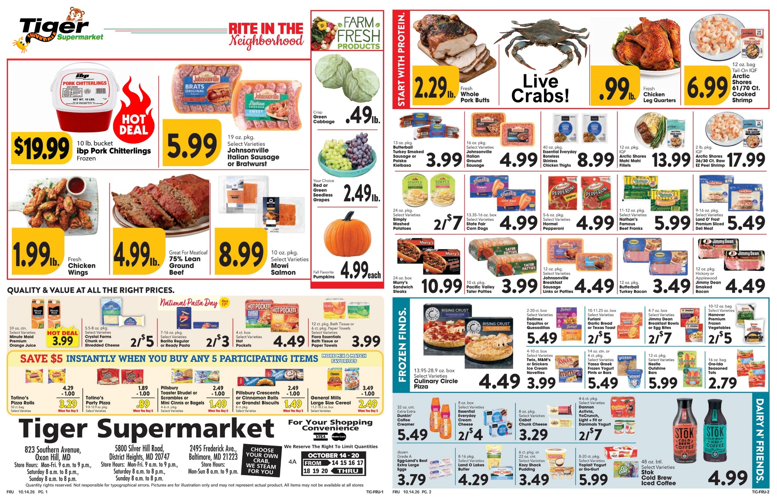 Tiger Supermarket Weekly Ad October 14 - 20, 2026