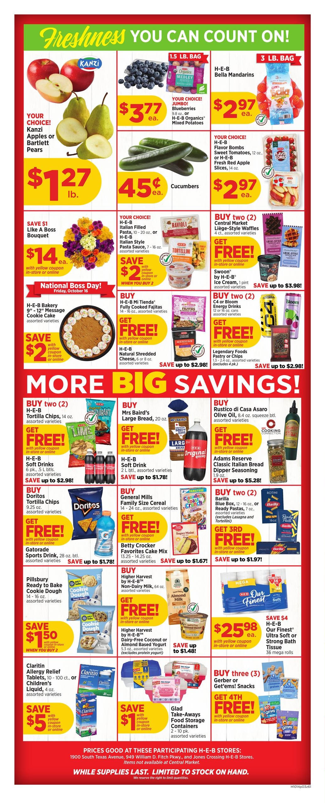 H-E-B (College Station Area, TX) Weekly Ad October 14 - 20, 2026
