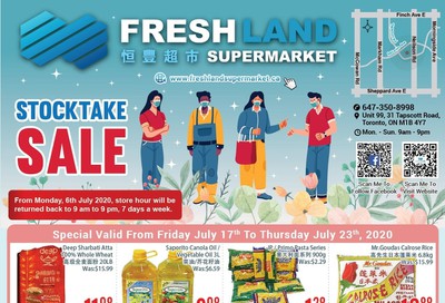 FreshLand Supermarket Flyer July 17 to 23