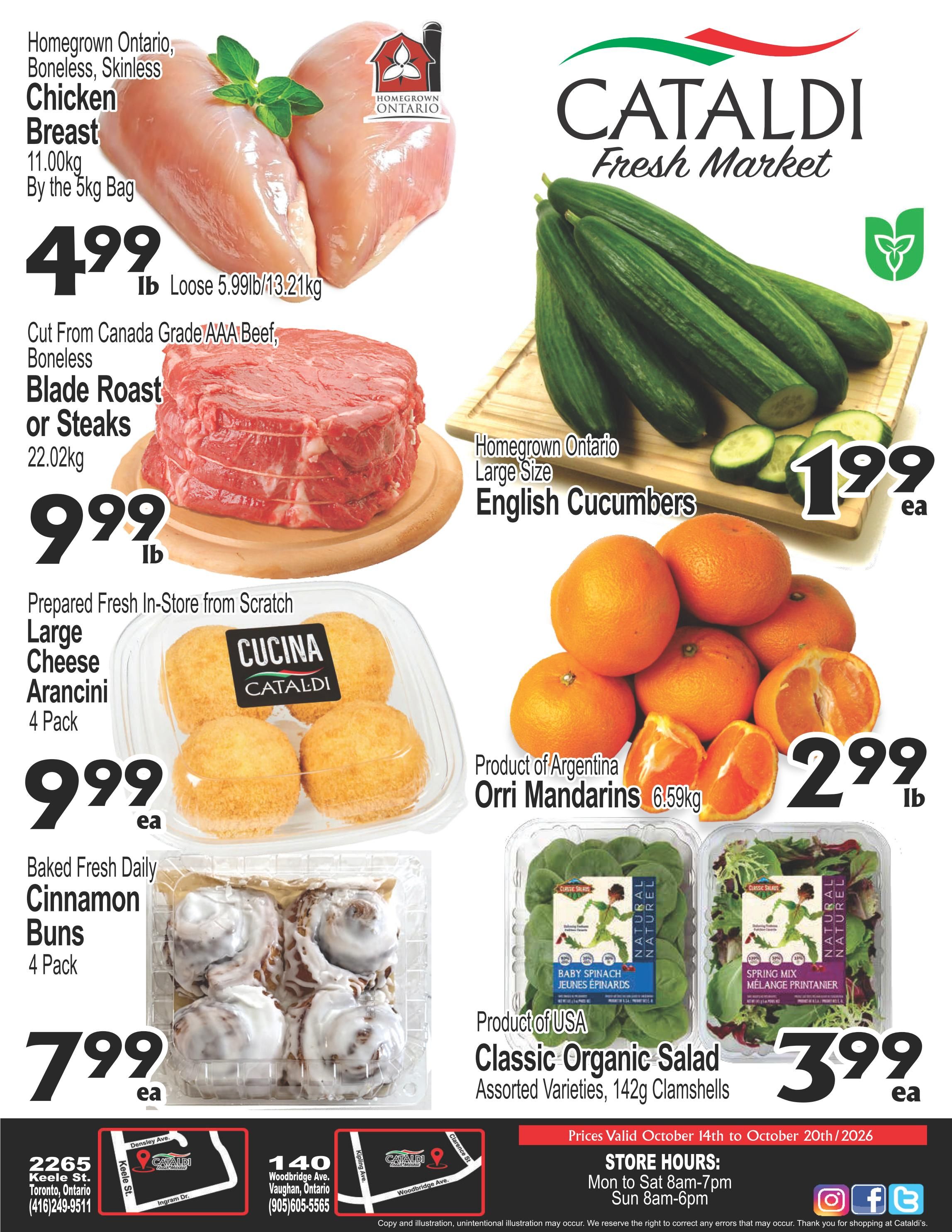 Cataldi Fresh Market Flyer October 14 to 20
