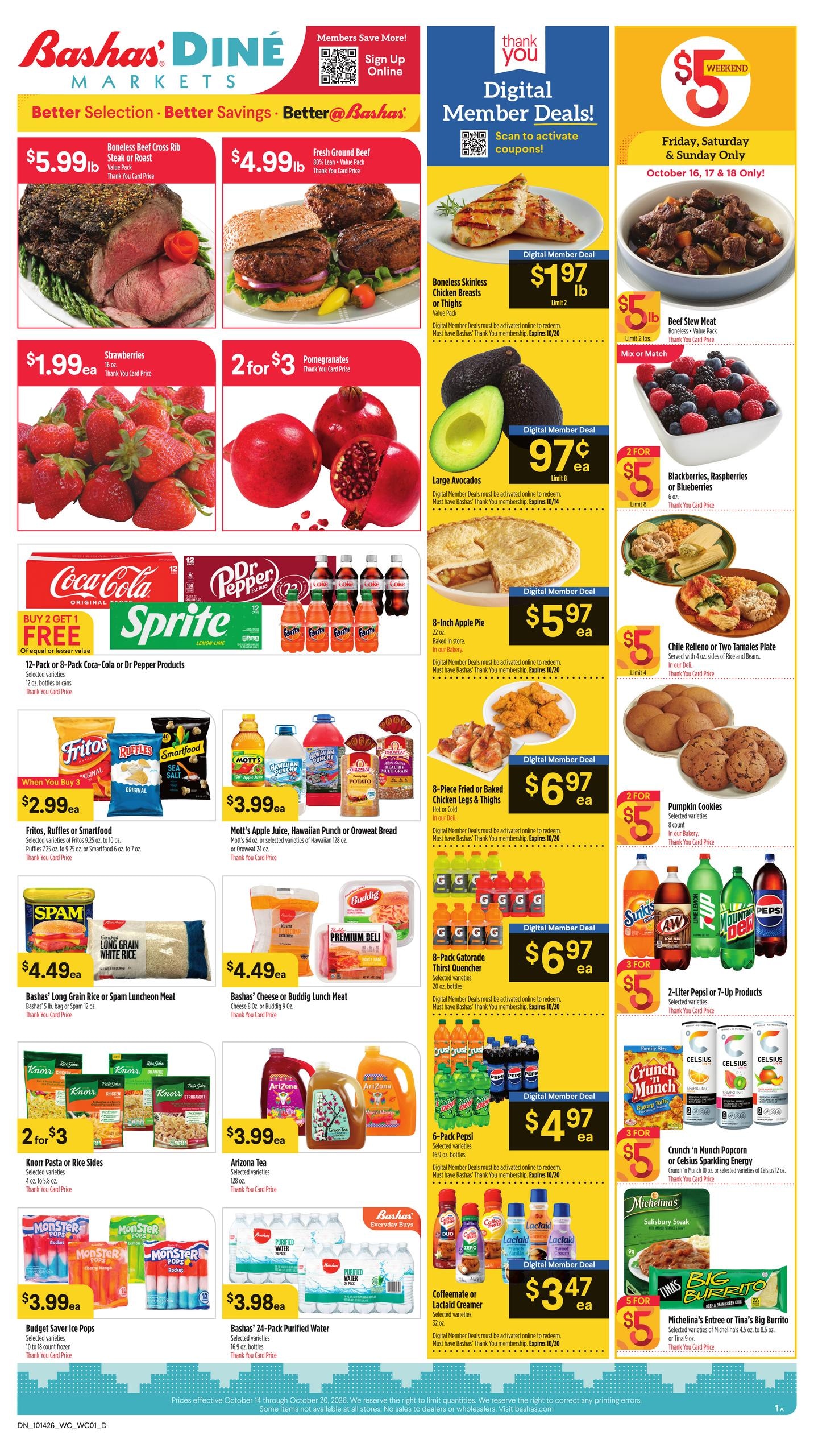 Bashas' (Dennehotso Area, AZ) Weekly Ad October 14 - 20, 2026