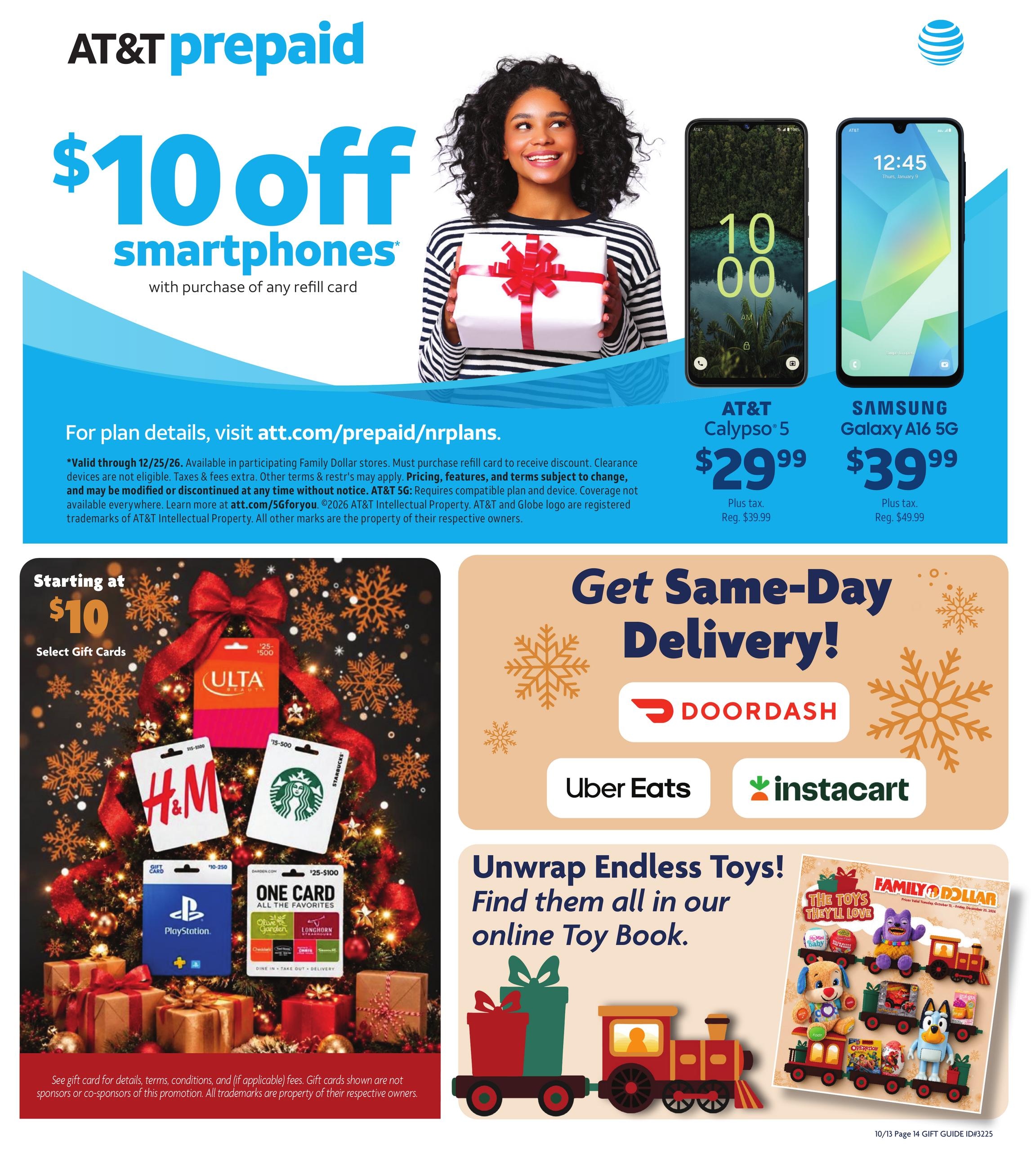 Family Dollar Holiday Gift Guide Weekly Ad October 13 - December 25, 2026