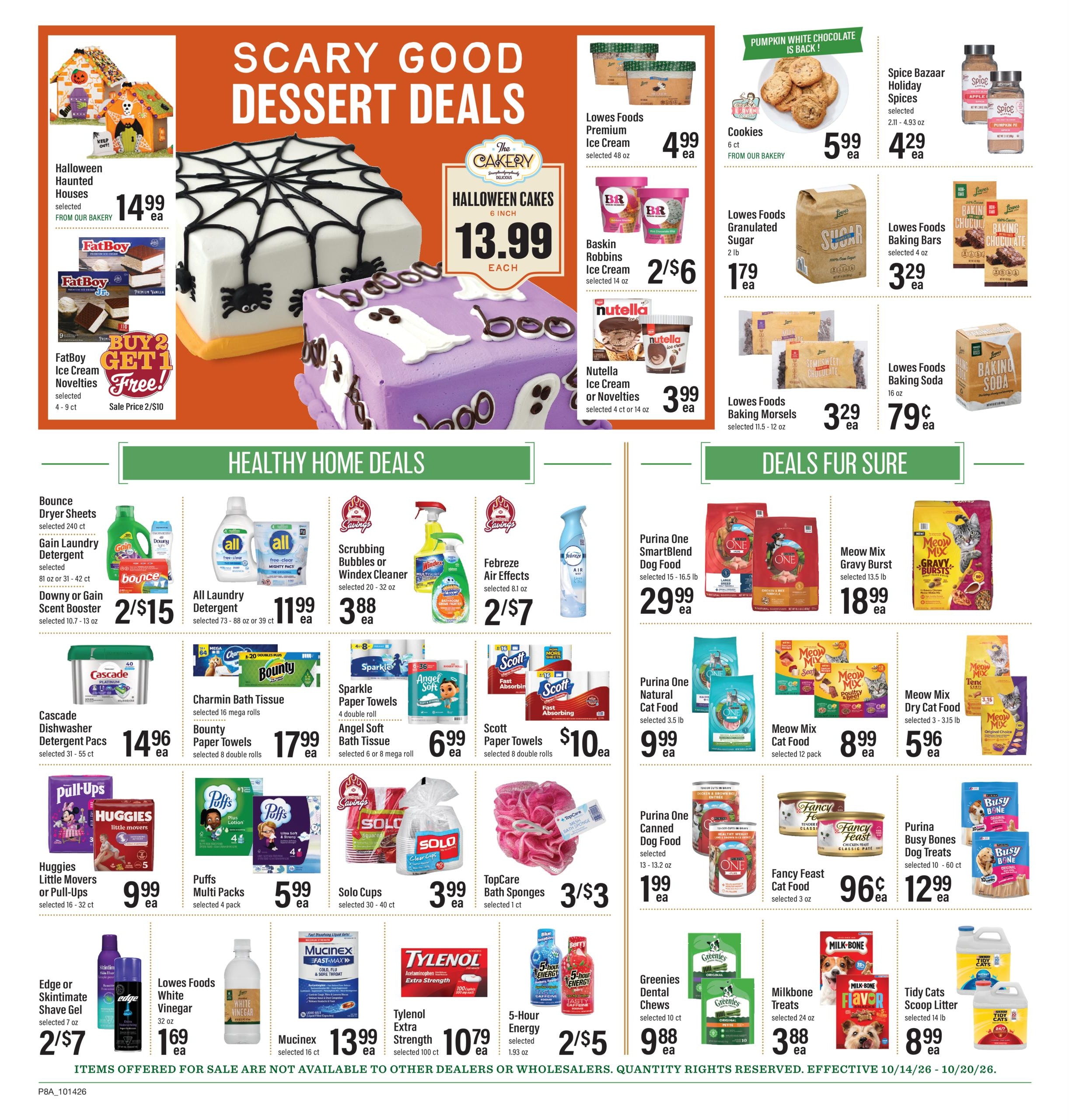 Lowes Foods (Apex Area, NC) Weekly Ad October 14 - 20, 2026