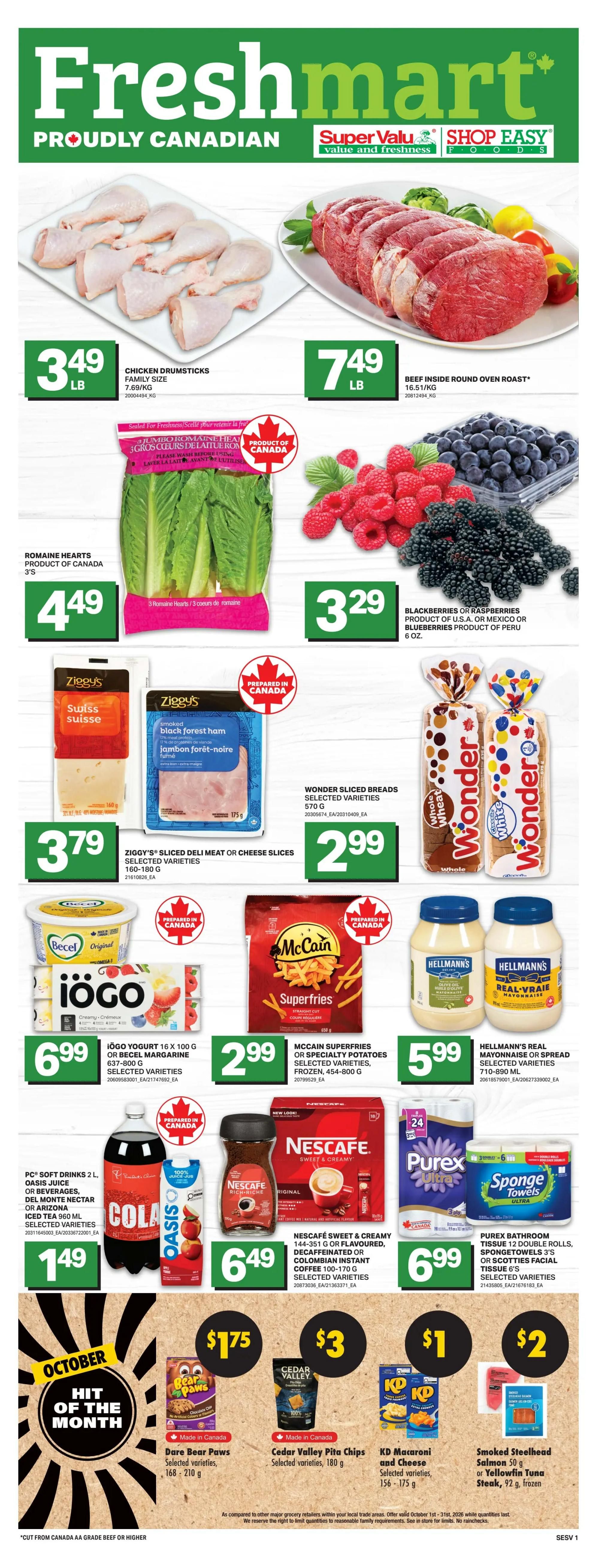 Shop Easy & SuperValu Flyer October 15 to 21