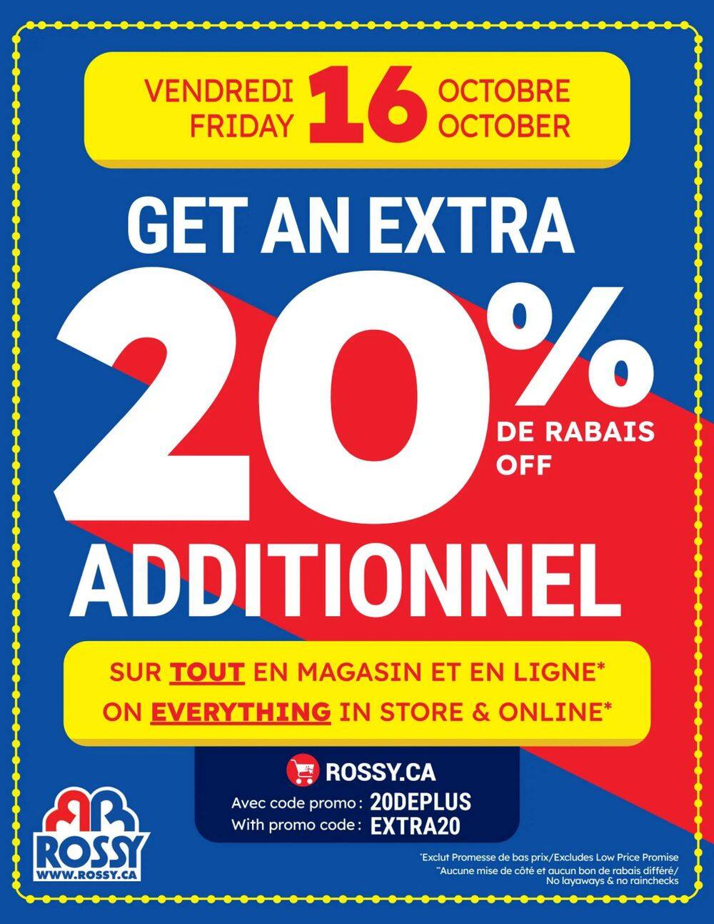 Rossy Flyer October 15 to 21