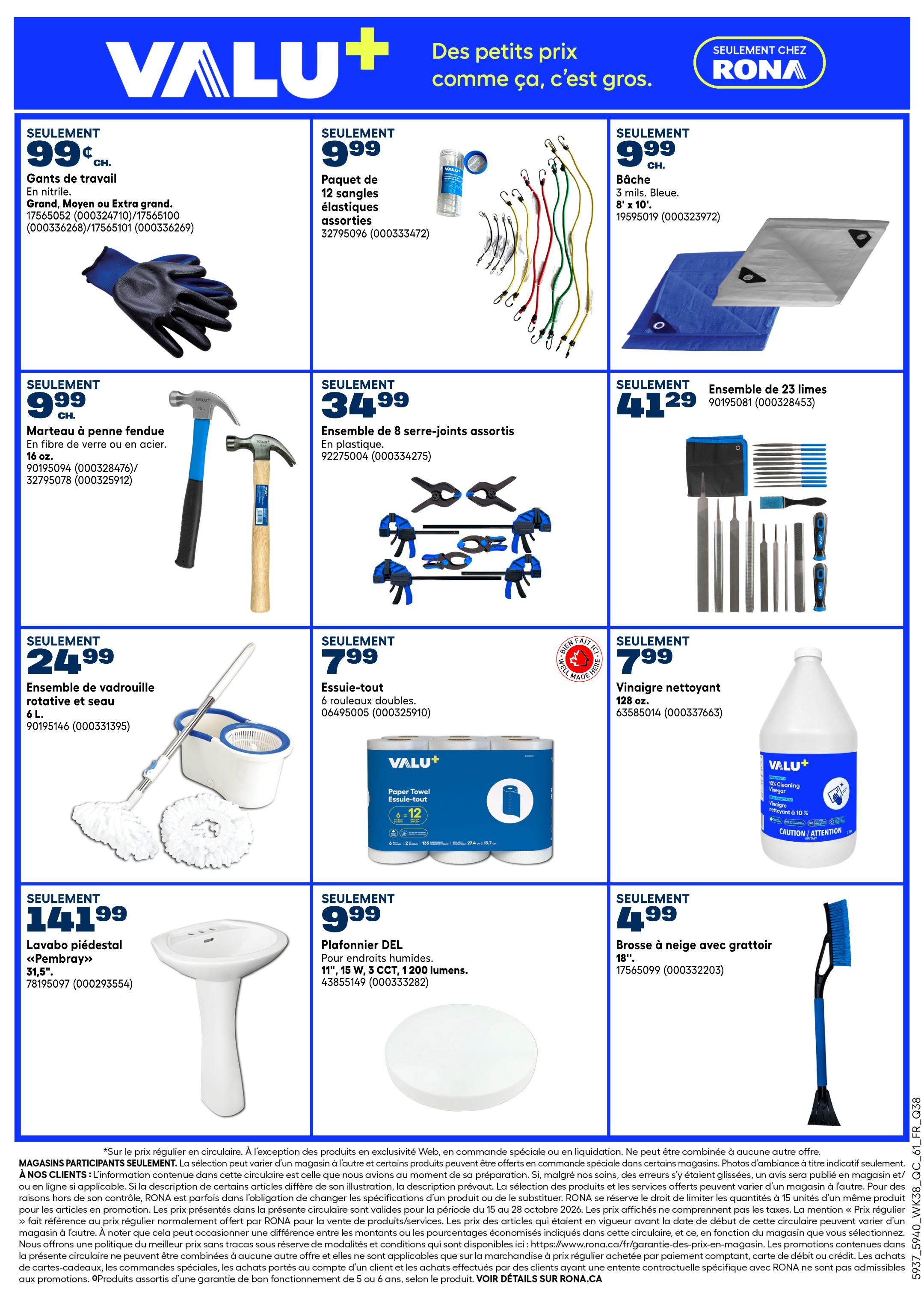 Rona & Rona+ (QC) Flyer October 15 to 21