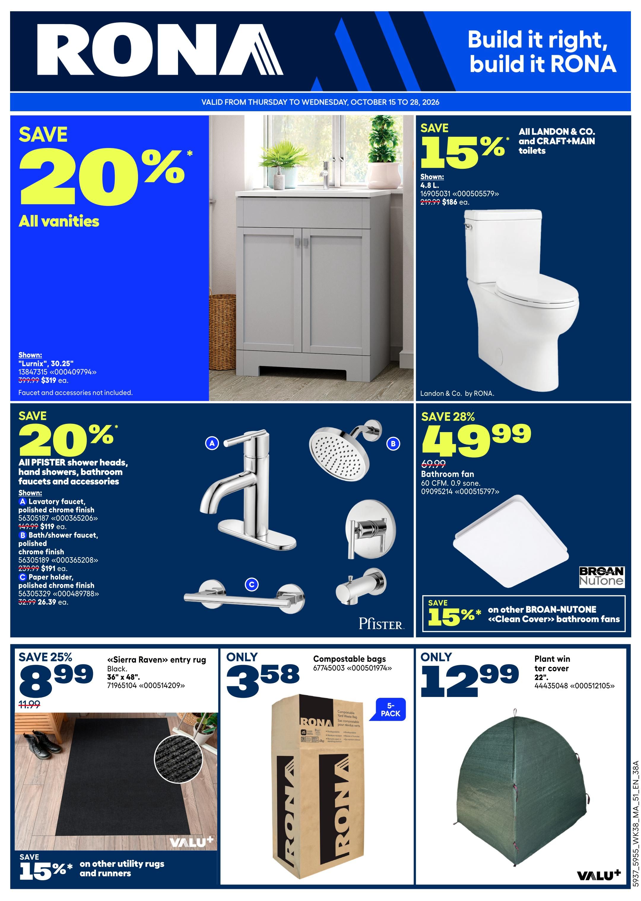 Rona & Rona+ (Atlantic) Flyer October 15 to 21