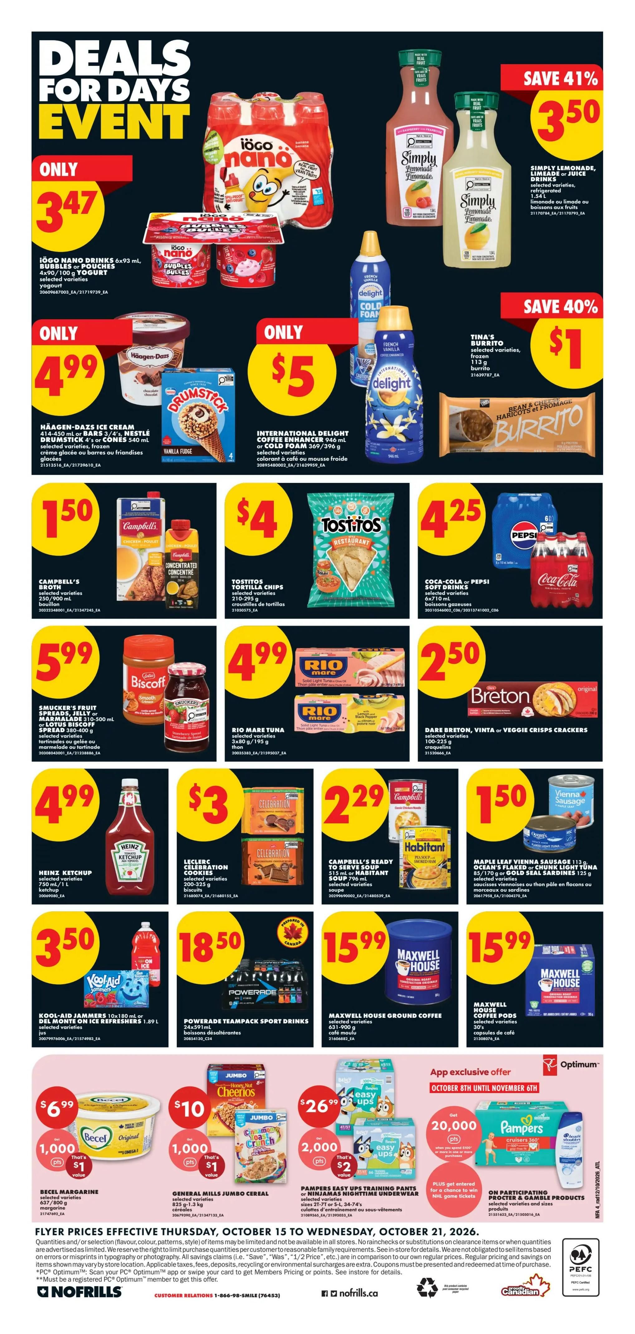No Frills (Atlantic) Flyer October 15 to 21