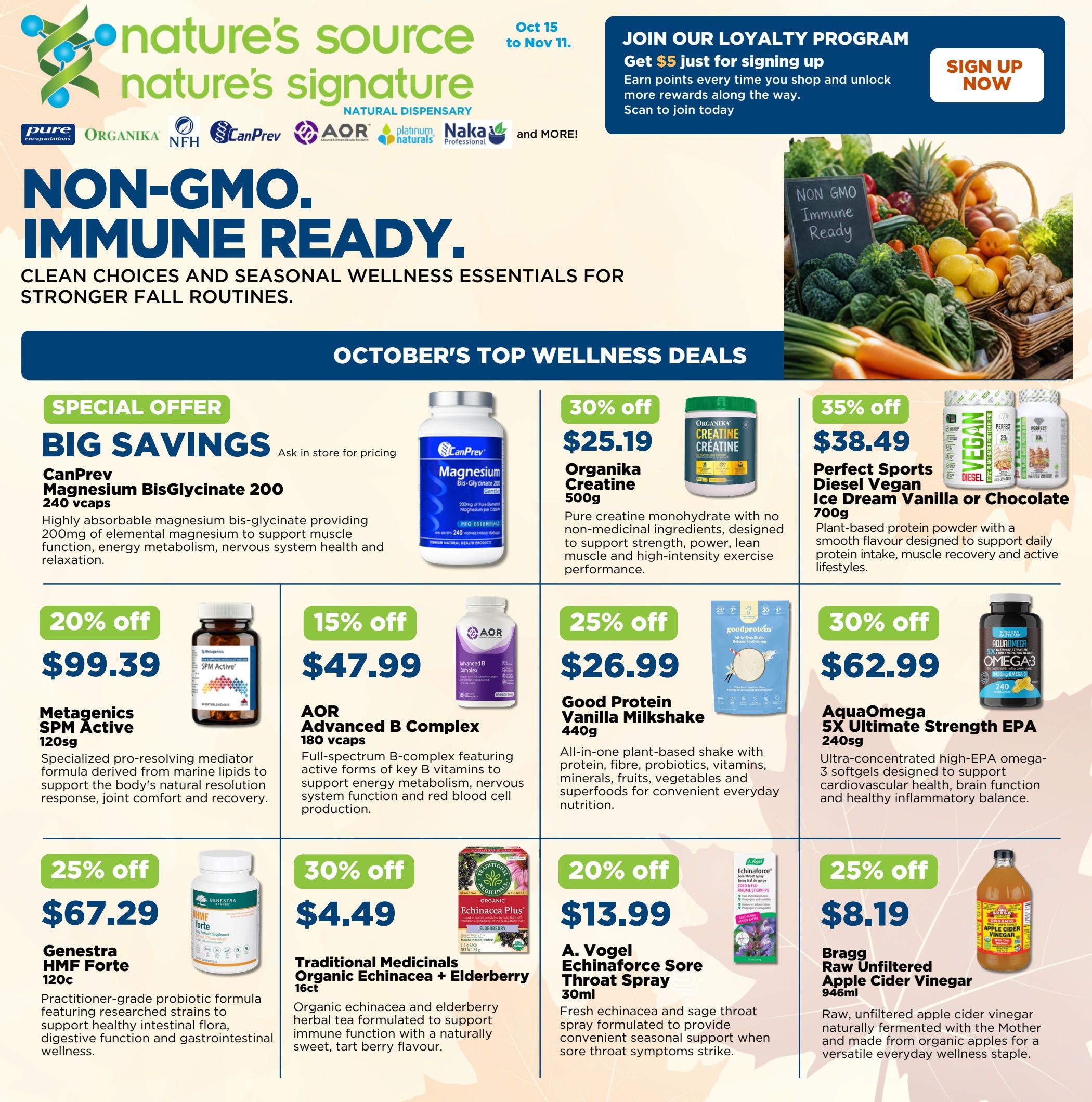 Nature's Source Flyer October 15 to November 11