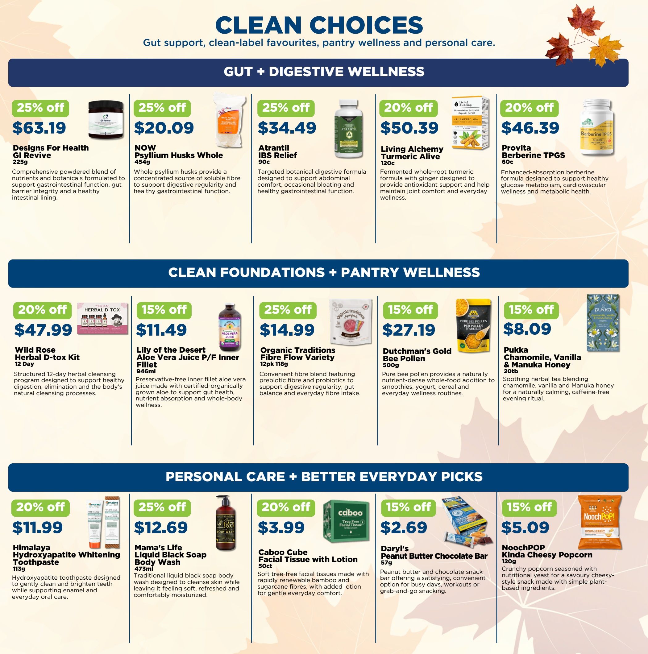 Nature's Source Flyer October 15 to November 11