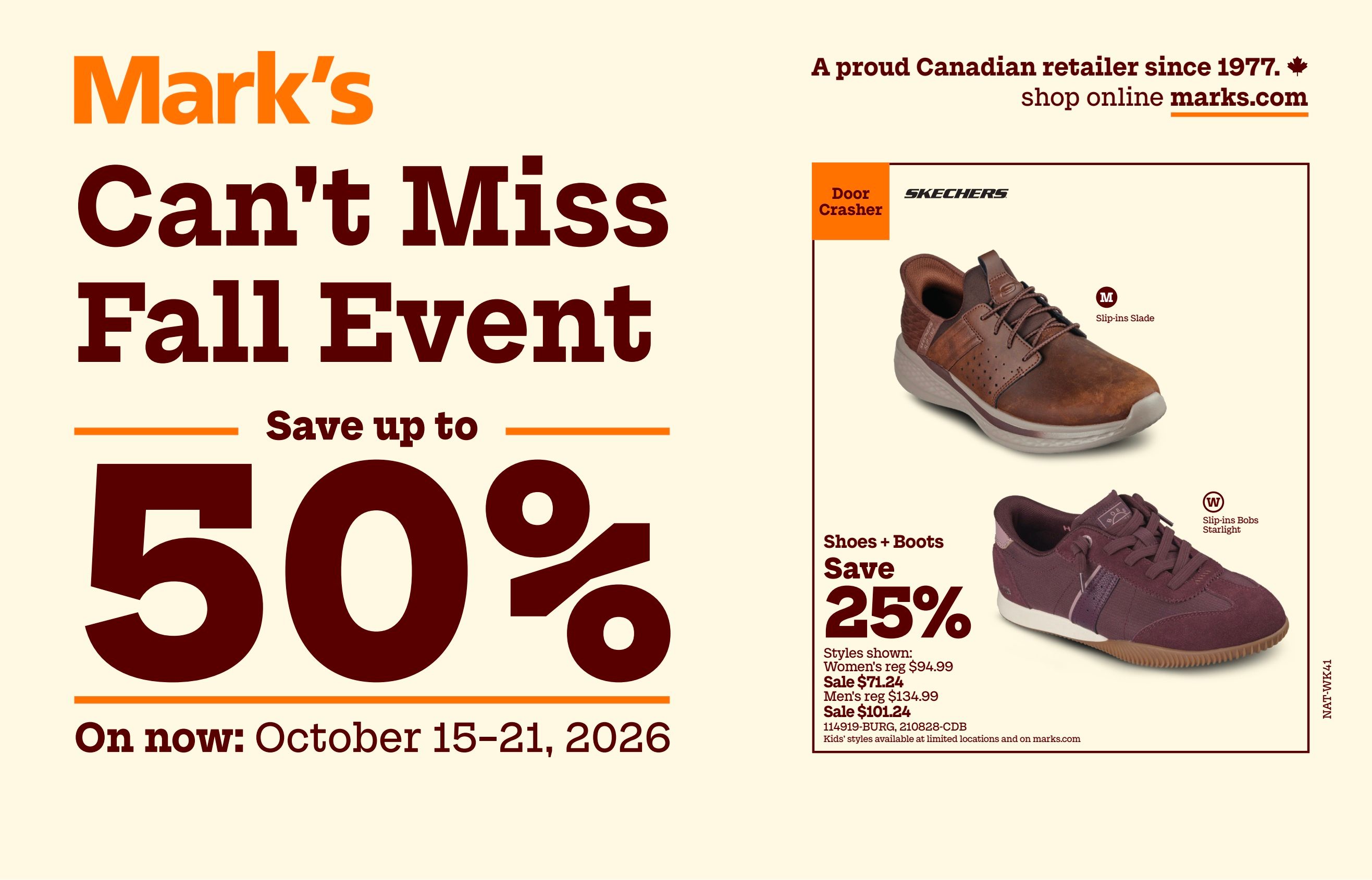 Mark's Flyer October 15 to 21