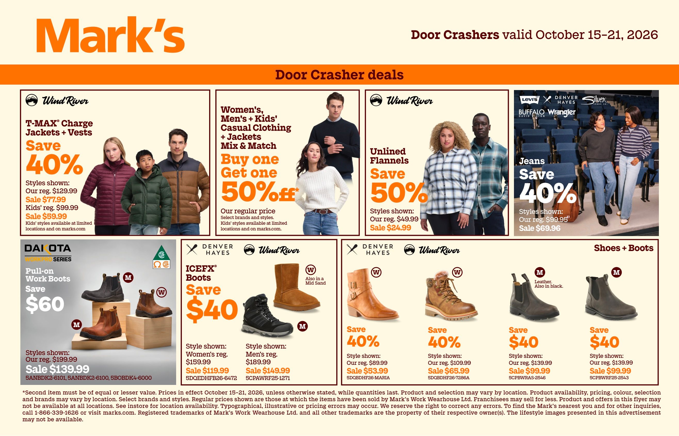 Mark's Flyer October 15 to 21