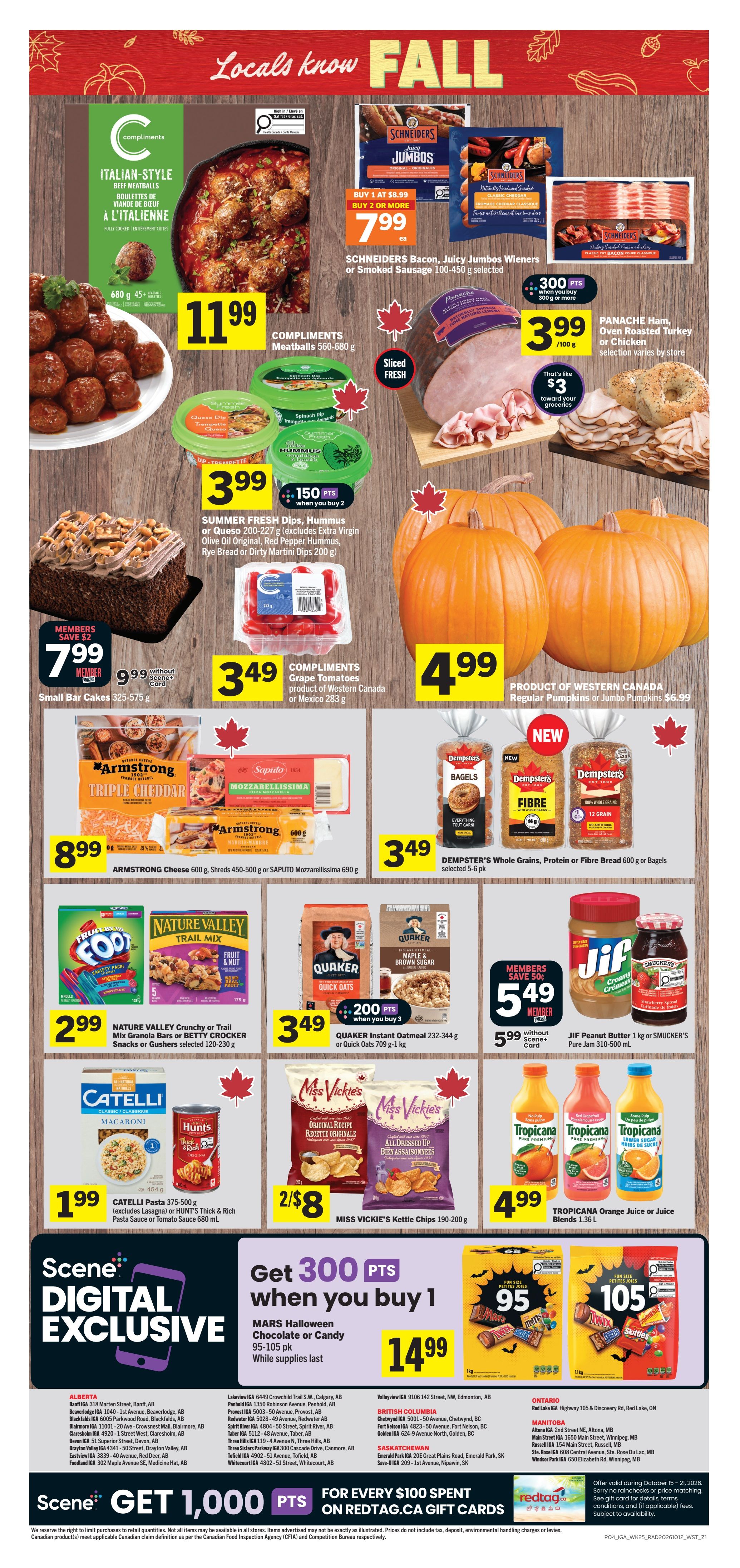 IGA (West) Flyer October 15 to 21