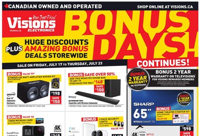 Visions Electronics Flyer July 17 to 23