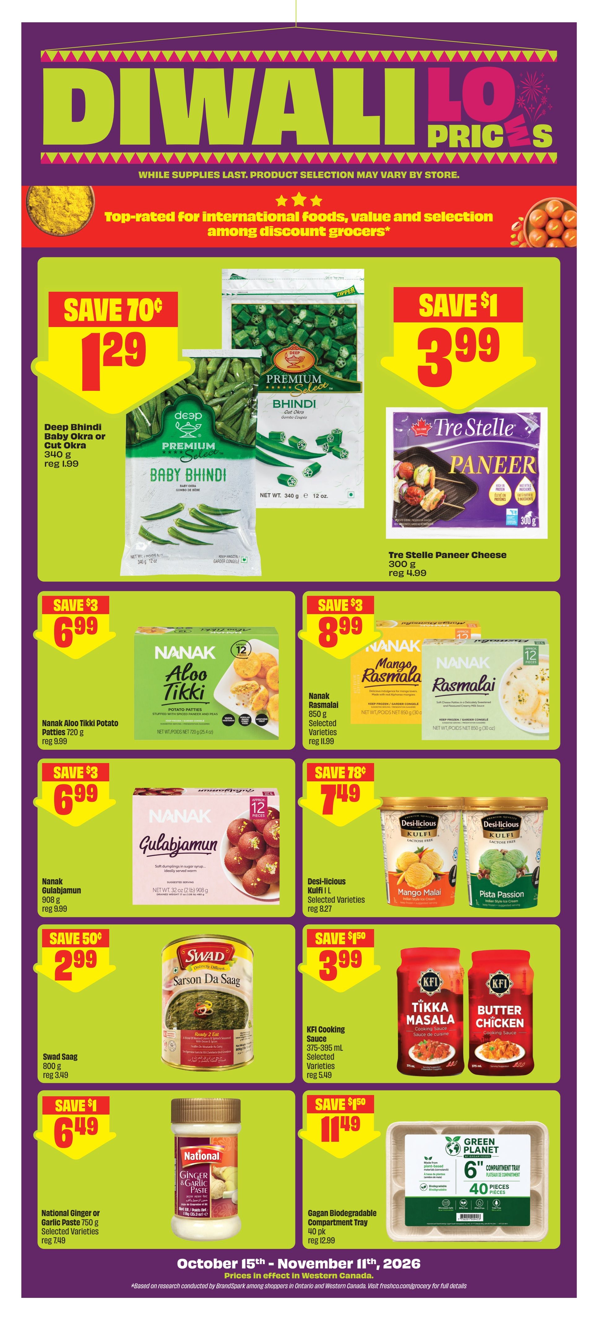 FreshCo & Chalo FreshCo (West) Diwali Flyer October 15 to November 11