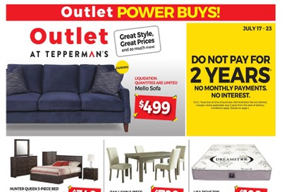 Outlet at Tepperman's Flyer July 17 to 23