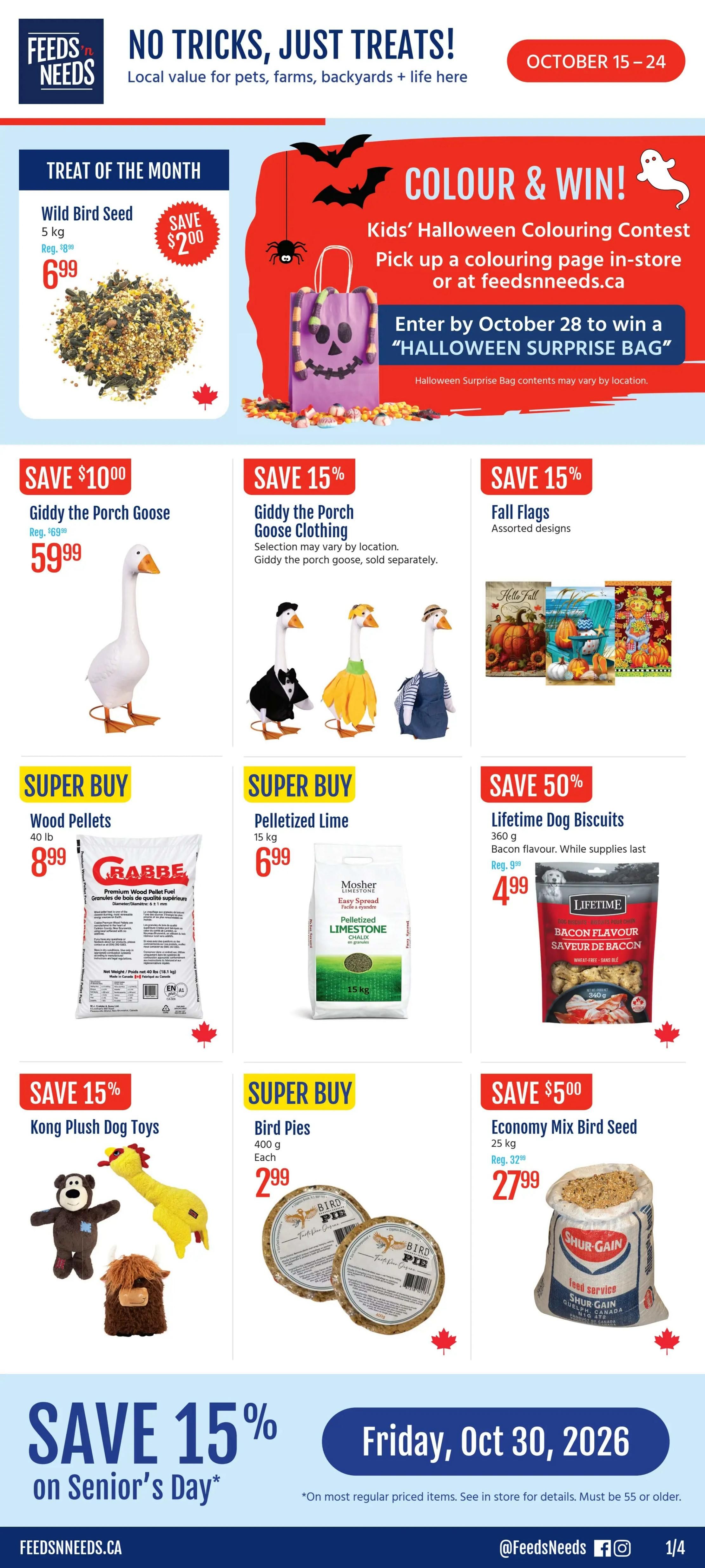 ShurGain Feeds'n Needs Flyer October 15 to 24
