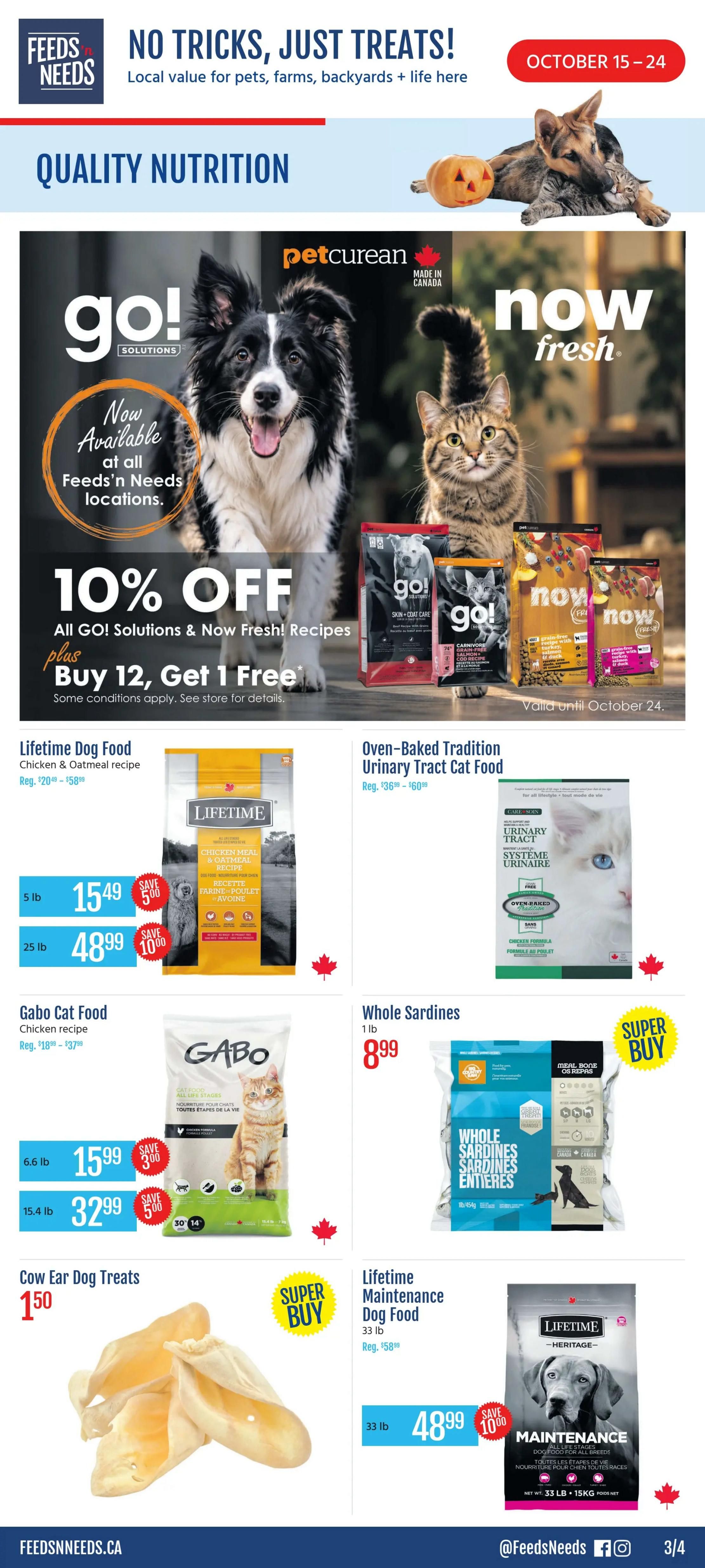 ShurGain Feeds'n Needs Flyer October 15 to 24
