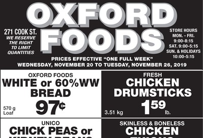 Oxford Foods Flyer November 20 to 26