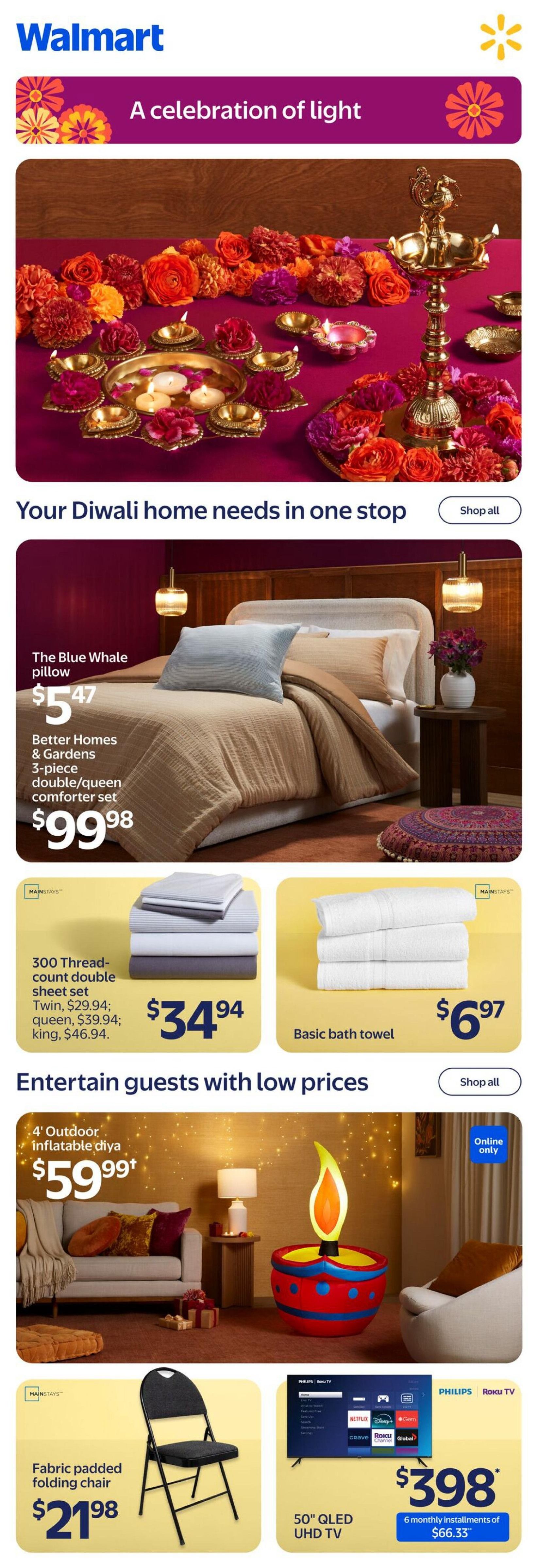 Walmart Diwali Flyer October 15 to November 11