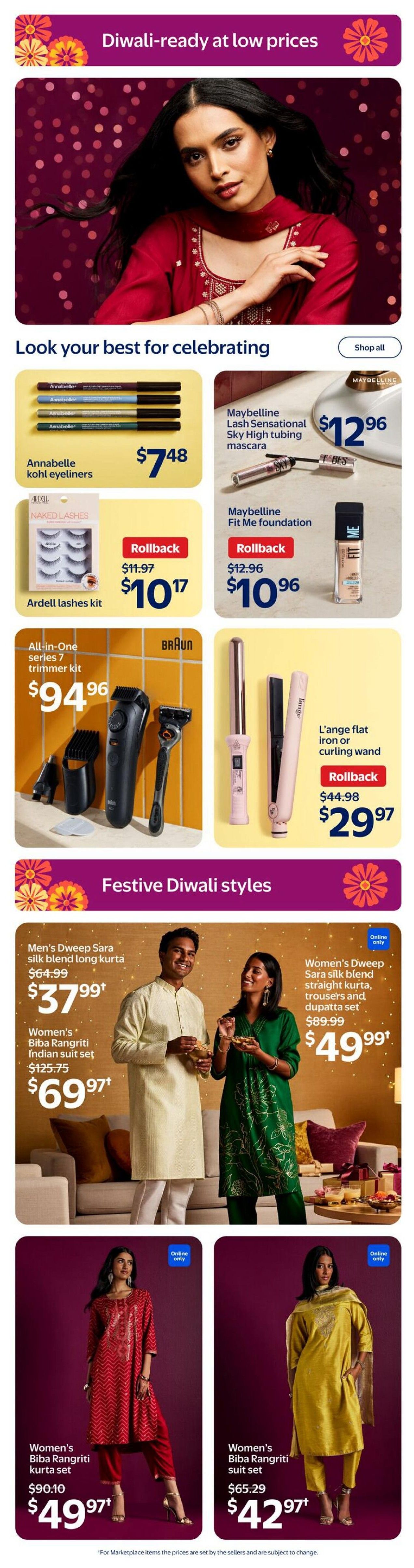 Walmart Diwali Flyer October 15 to November 11