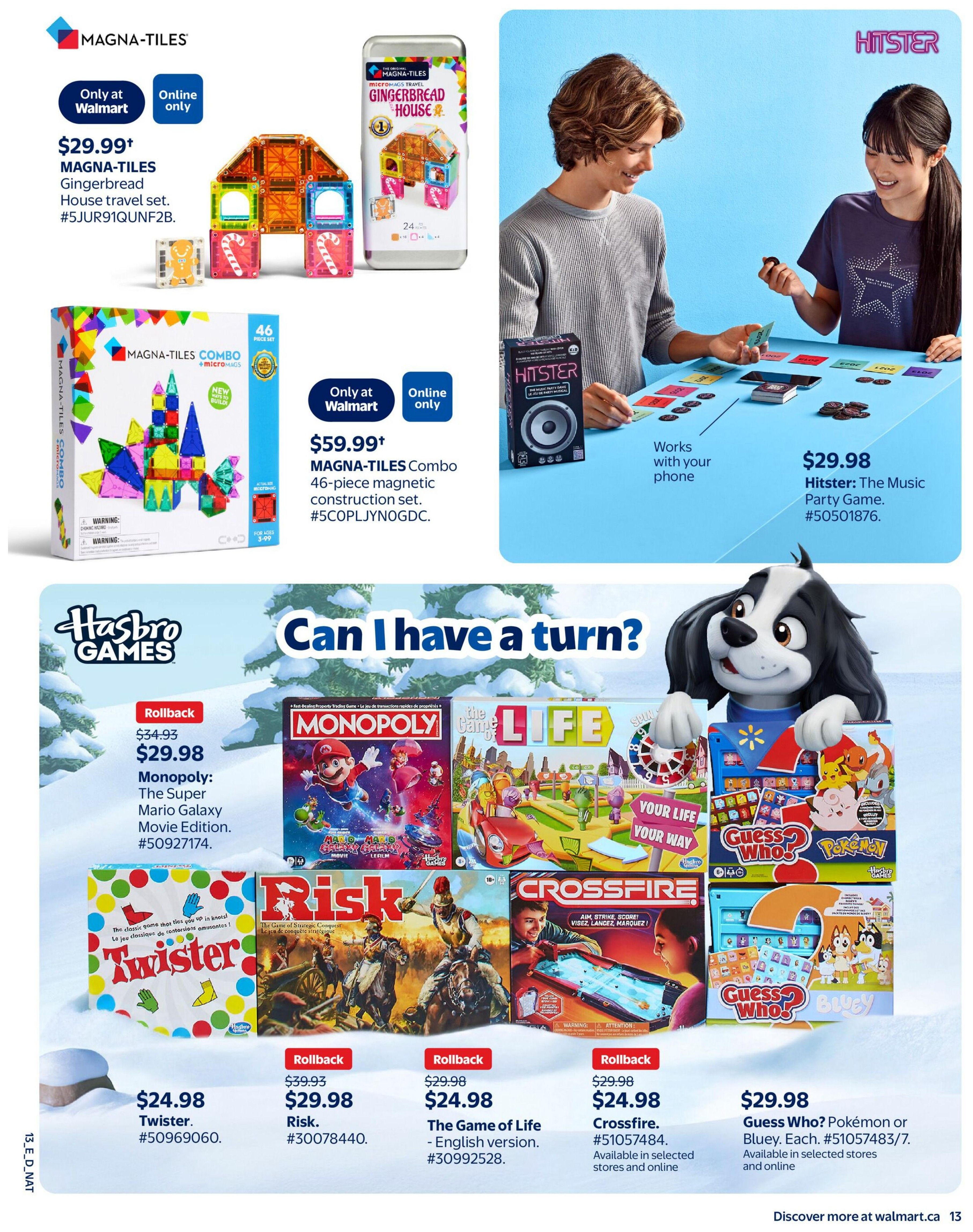 Walmart Toy Shop Flyer October 15 to December 23