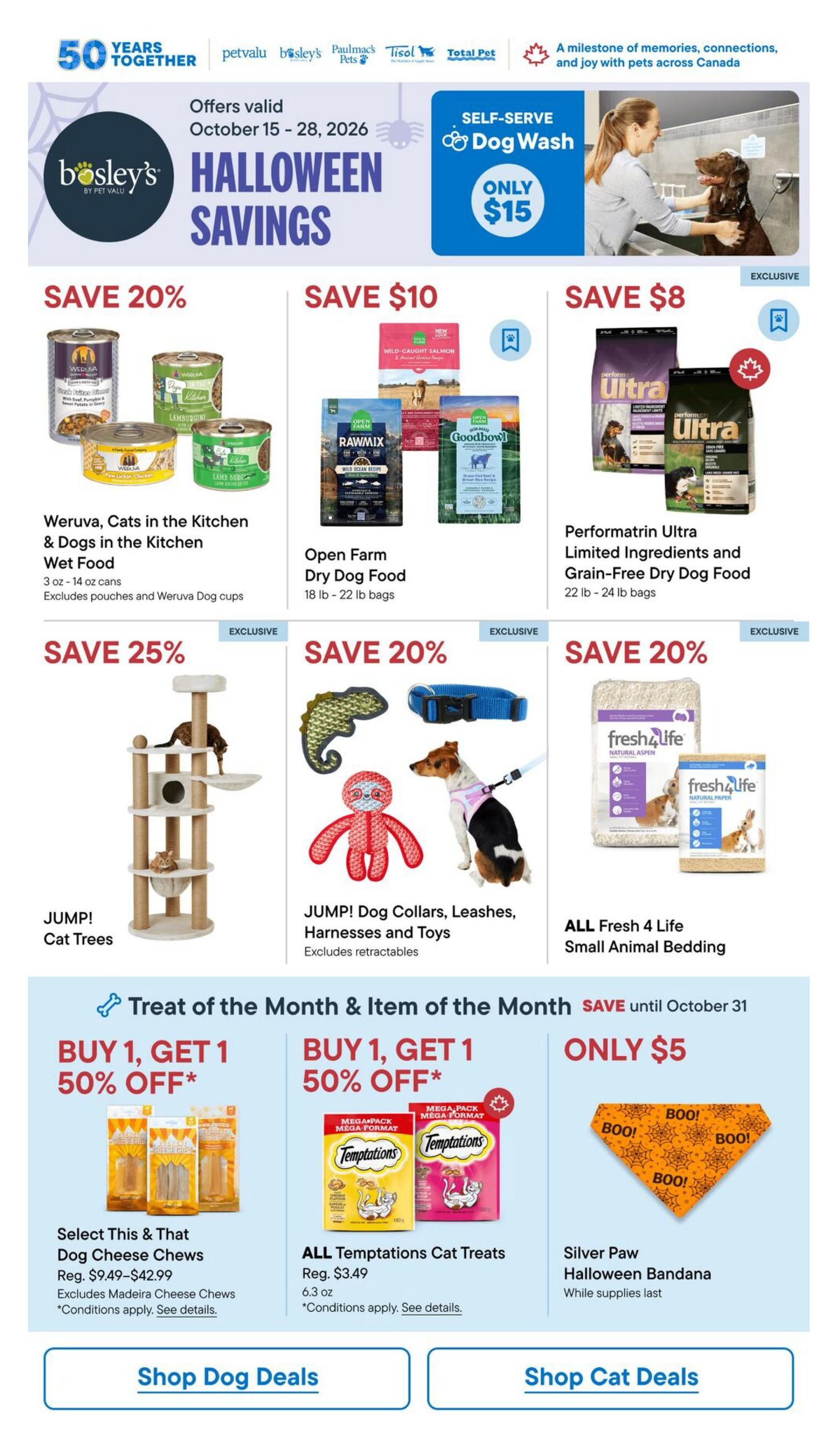 Bosley's by PetValu Flyer October 15 to 28