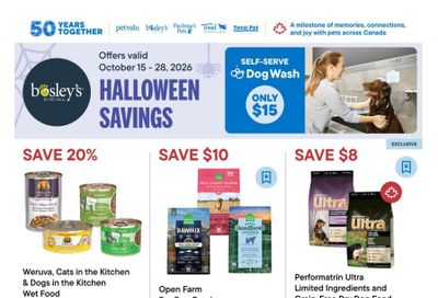 Bosley's by PetValu Flyer October 15 to 28