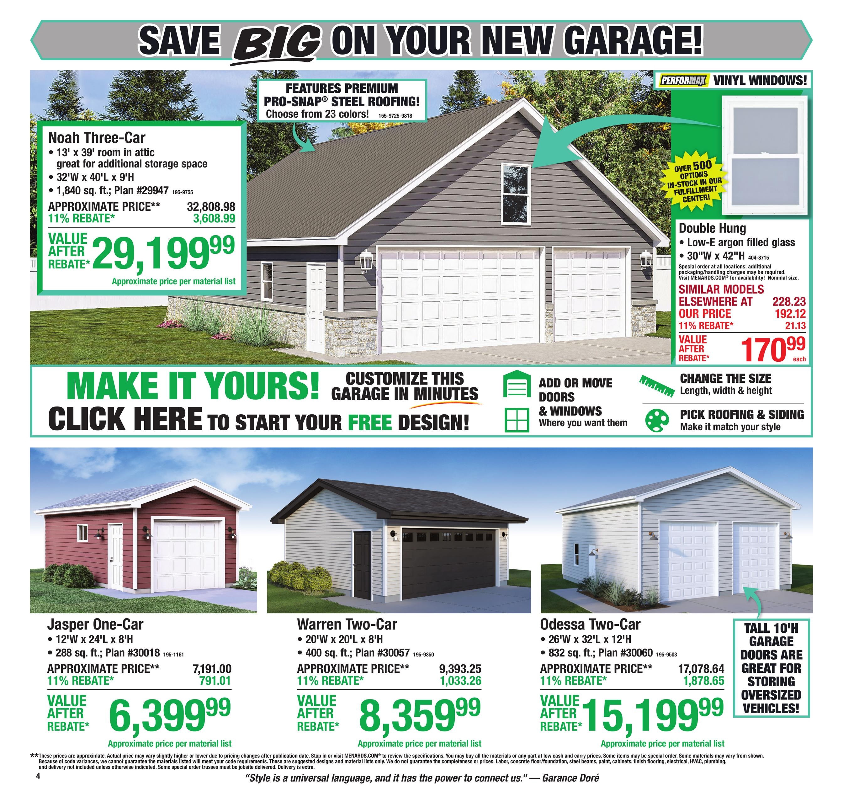 Menards (Bellevue Area, IA) 11% Rebate Sale Weekly Ad October 14 - 25, 2026